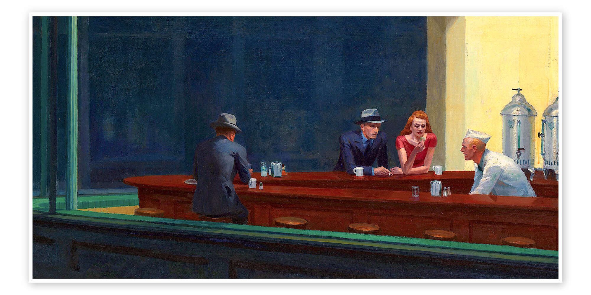 Posterlounge Wandbild Nachtschwärmer (Detail) II, Edward Hopper, erhältlich als Poster, Leinwandbild, Wandsticker oder Acrylglasbild