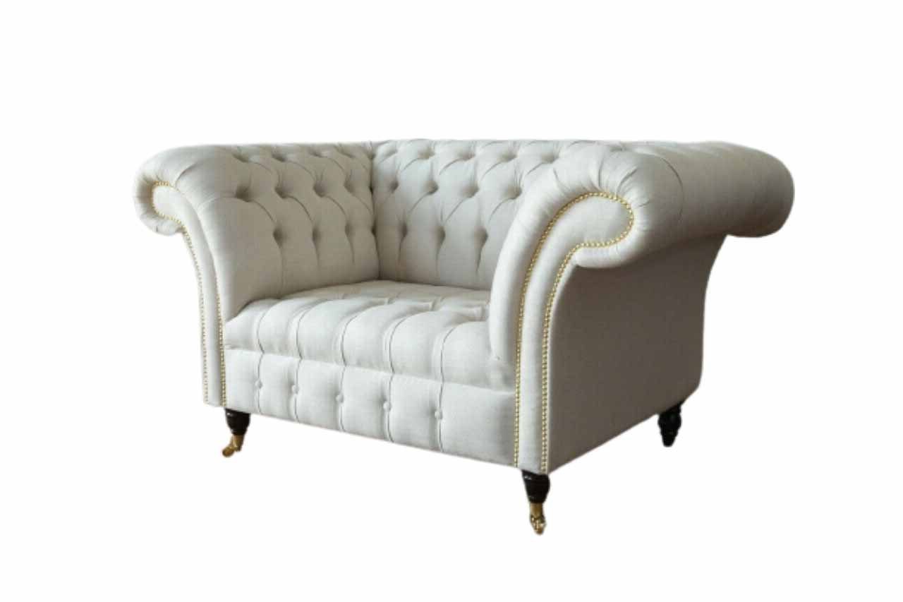 JVmoebel 1,5-Sitzer, Sofa Chesterfield Leder Wohnzimmer Sofas Sessel Couch Klassisch | Einzelsofas