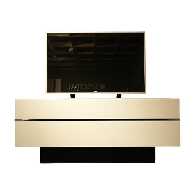 SPECTRAL Anbauschrank Lowboard BR 1503 Brick Glas Snow Weiß Lackiert Mit günstig online kaufen