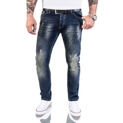 Rock Creek Slim-fit-Jeans Herren Jeans Slim Fit Blau M21
