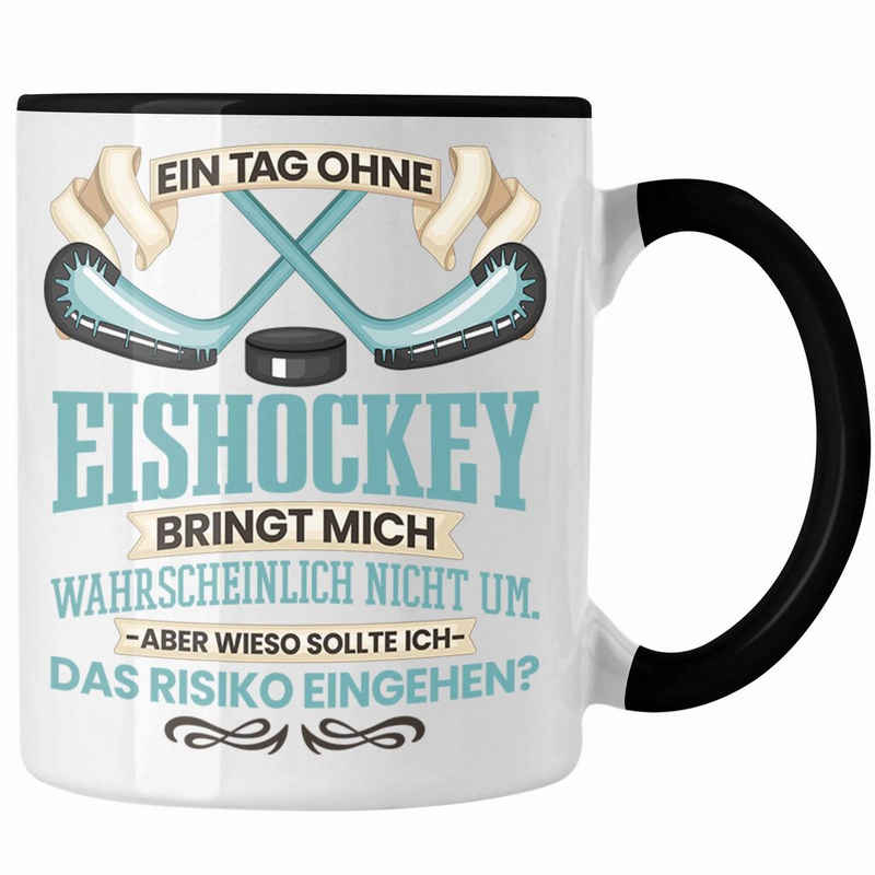 Trendation Tasse Trendation - Eishockey Tasse Geschenk für Eishockey-Spieler Coach Ein