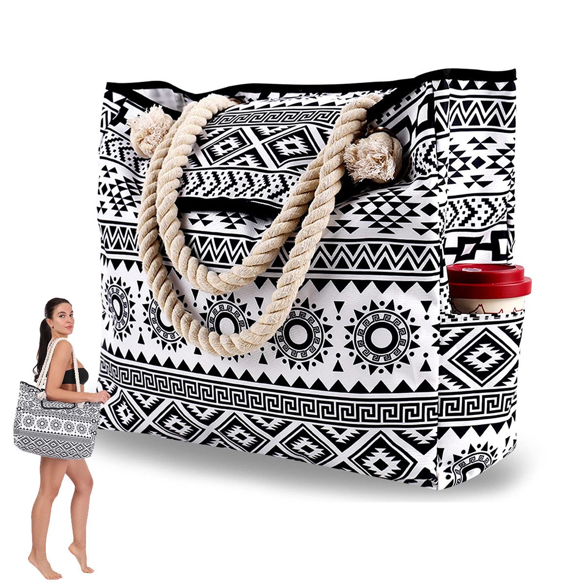 ZEUOPQ Strandtasche Groß Badetasche,Abdichtung,großer Raum,bequemes & günstig online kaufen