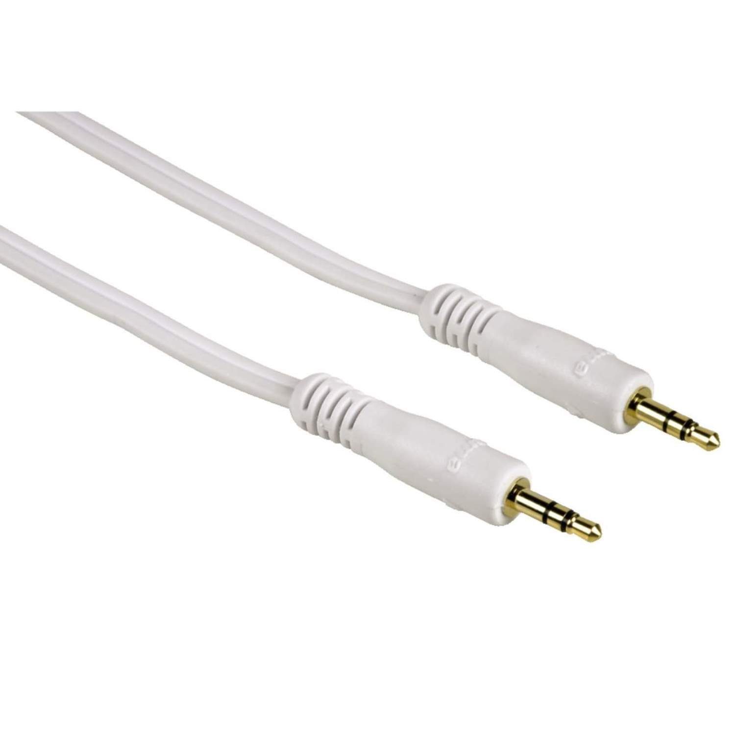 AUX Kabel 3,5mm Klinke-Kabel 2m Weiß Audio-Kabel