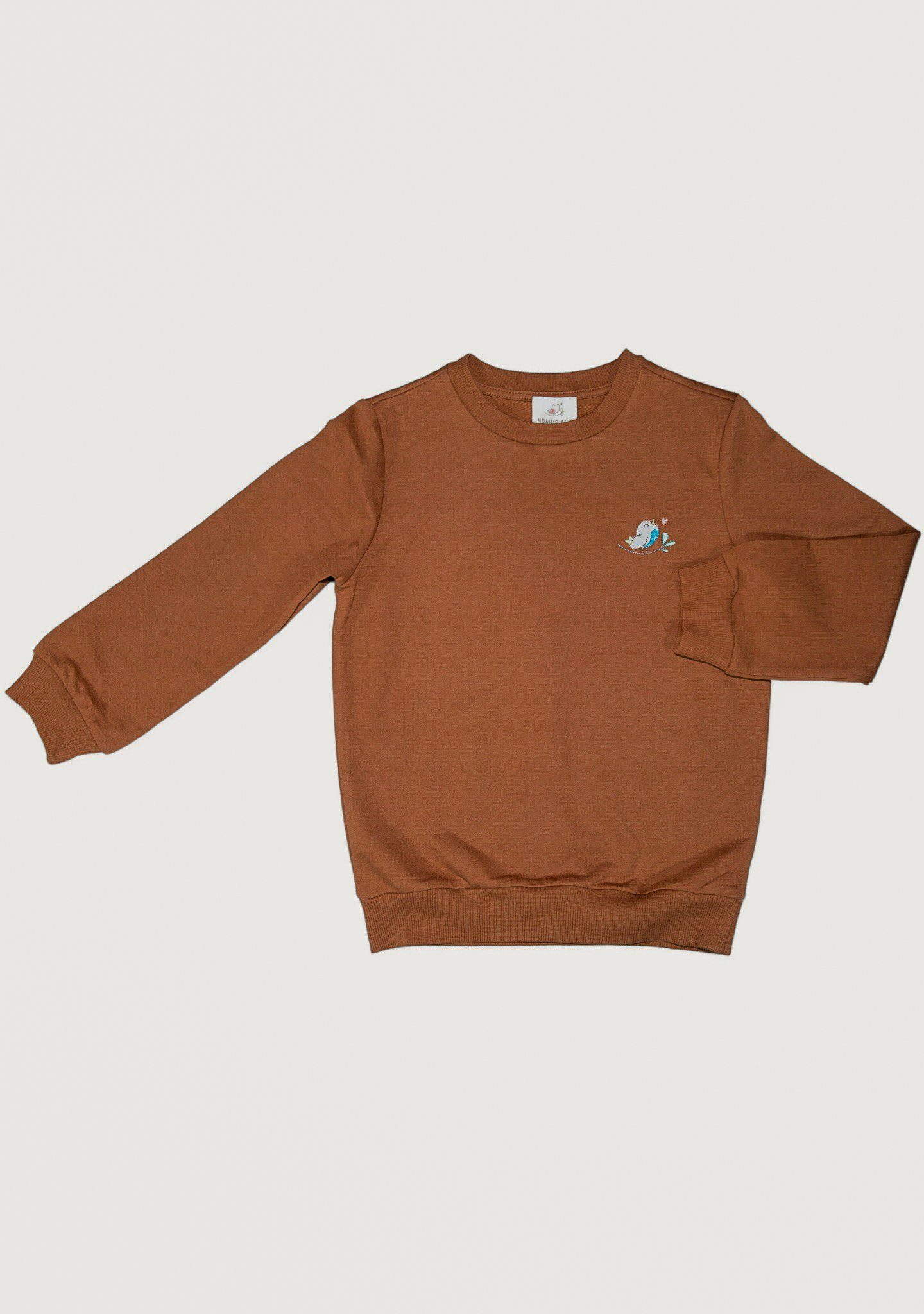 Noah's Ark Sweatshirt Pullover für Kinder aus Baumwolle in 100% kastanienbraun Unifarben Baumwolle