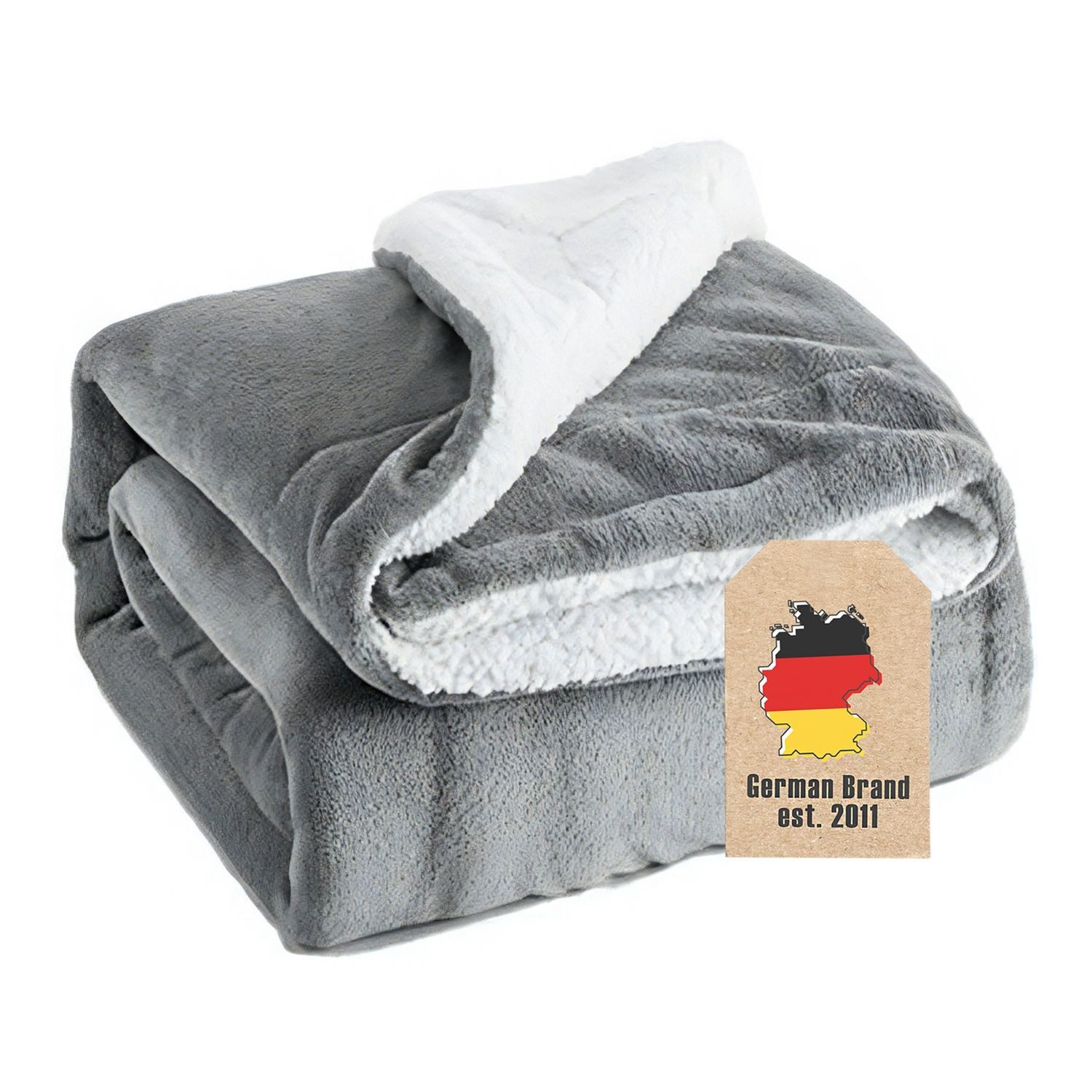 Wohndecke, Intirilife, Sherpa Kuscheldecke Flauschig warme Decke Couchdecke Wohndecke Indoor