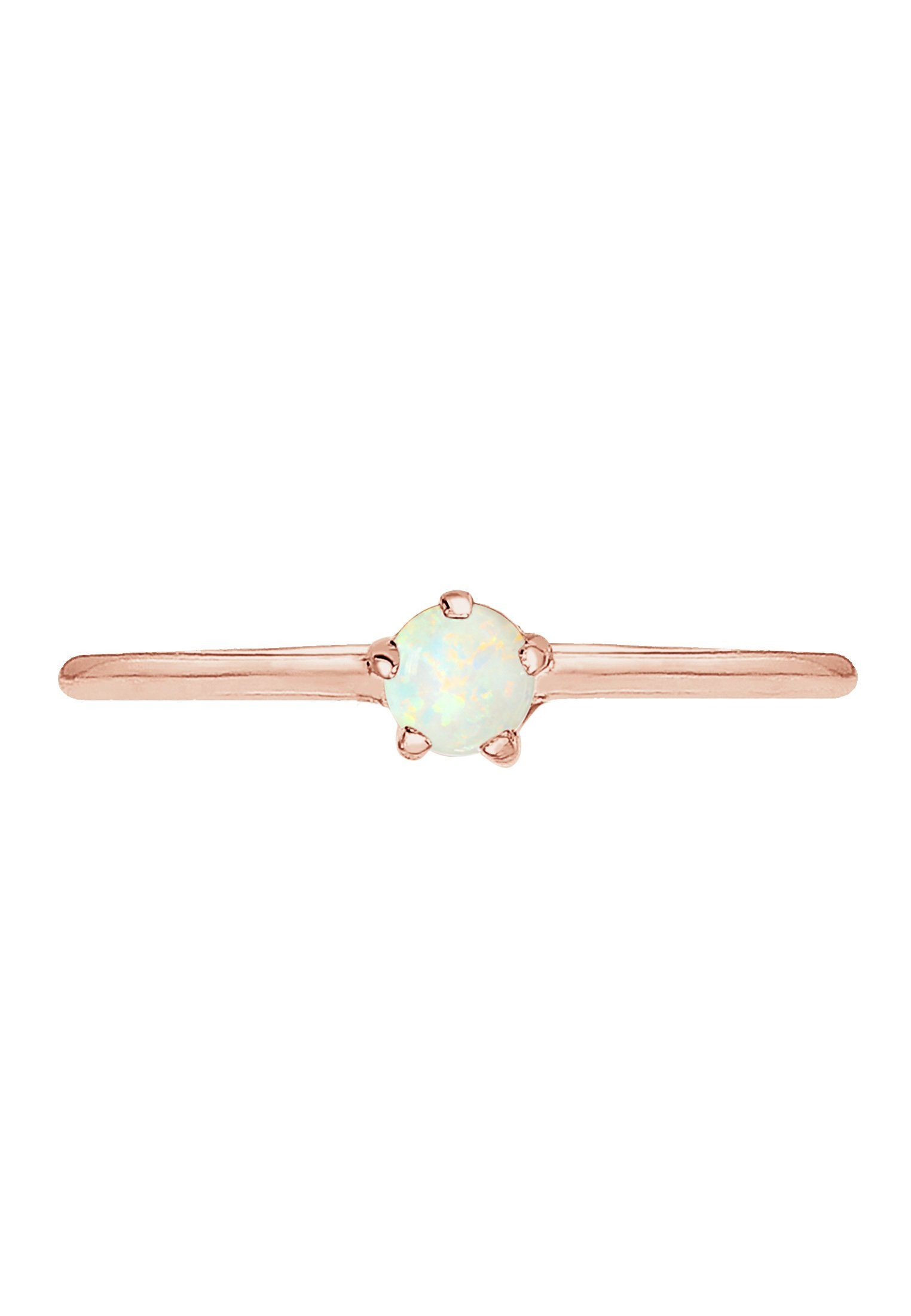 synth. rund Rosegold 925er Silberring Opal Fingerring mit Elli Silber