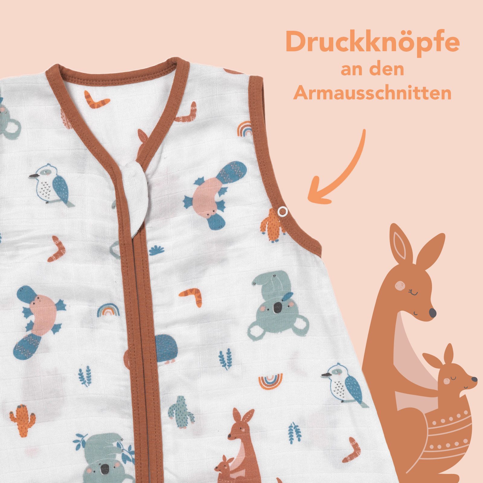 Schlummersack Kinderschlafsack Musselin Babyschlafsack, 0.5 Tog günstig online kaufen
