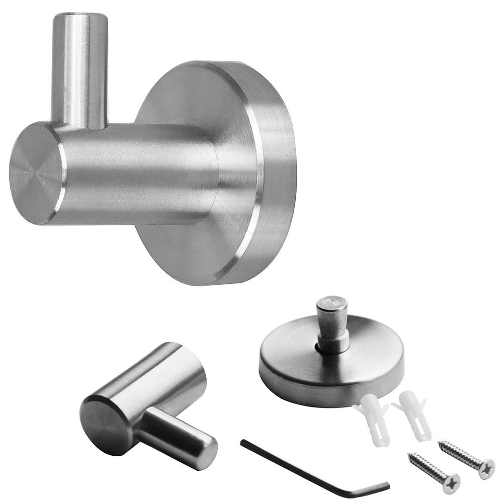 Feel2Home Garderobenhaken 1 Haken Garderobe Wandgarderobe Kleiderhaken Hakenleiste Türgarderobe (Stück, 1 St., Kleiderhakenleiste), zur Befestigung an der Wand