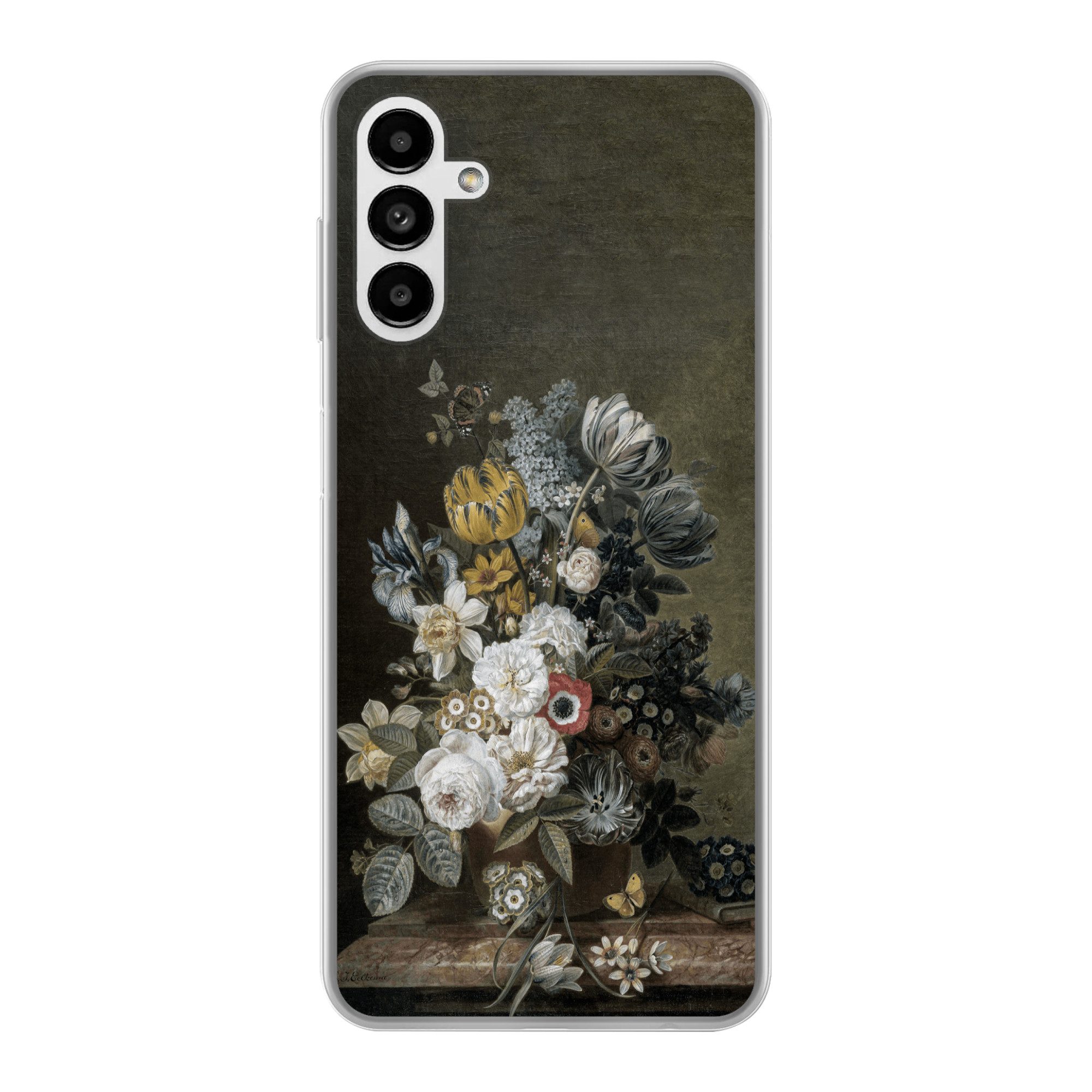 MuchoWow Handyhülle für Samsung Galaxy A04s Stilleben mit Blumen - Alte Meister - Malerei, Handy Case, Silikon, Bumper Case Dünn