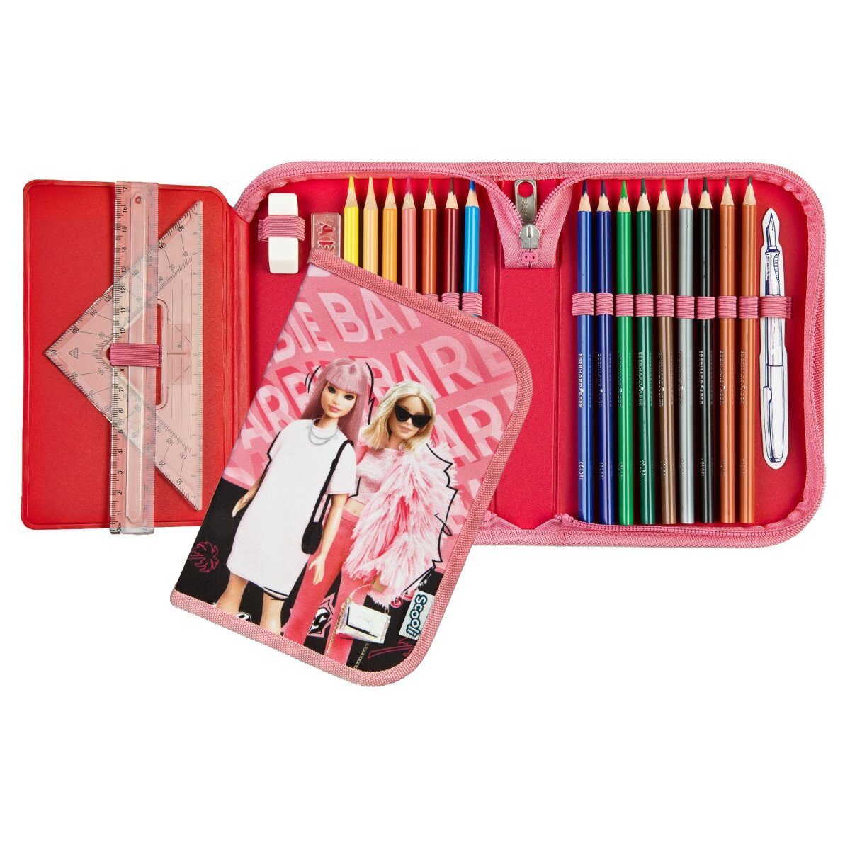 Barbie Federmäppchen Barbie Gefüllte Federmappe Schüleretui Komplettes Set