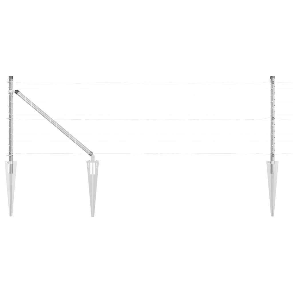vidaXL Zaunpfosten Zaunpfosten 13 pcs Silber günstig online kaufen