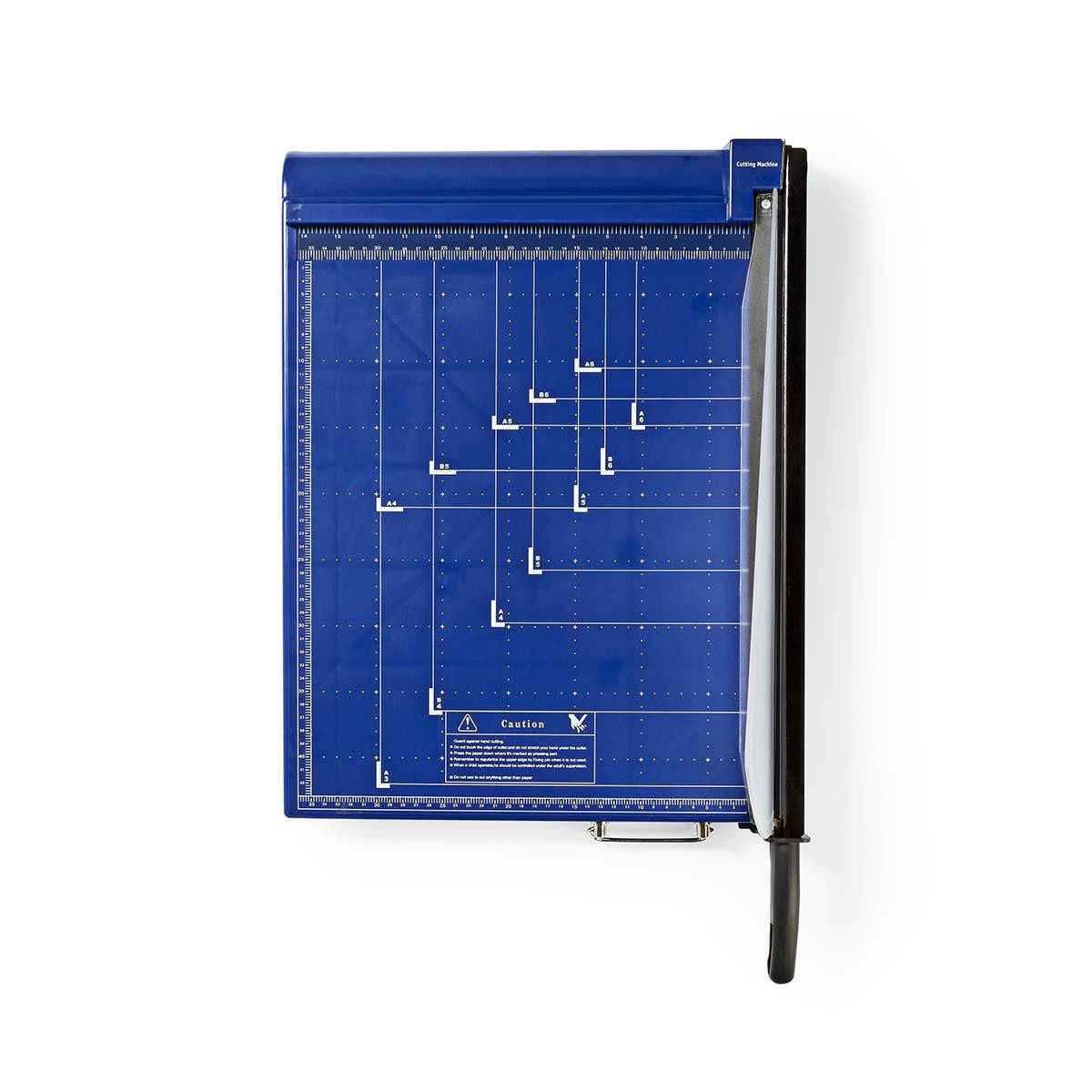 AY!Max Haus- und Hofablauf Aktenvernichter, 297x420 mm Schnitt, Metallmesser, Blau/Schwarz, Papierschneider, A3 Papierschneider, Metallklinge, Sicherheits-Schutz, Klemme