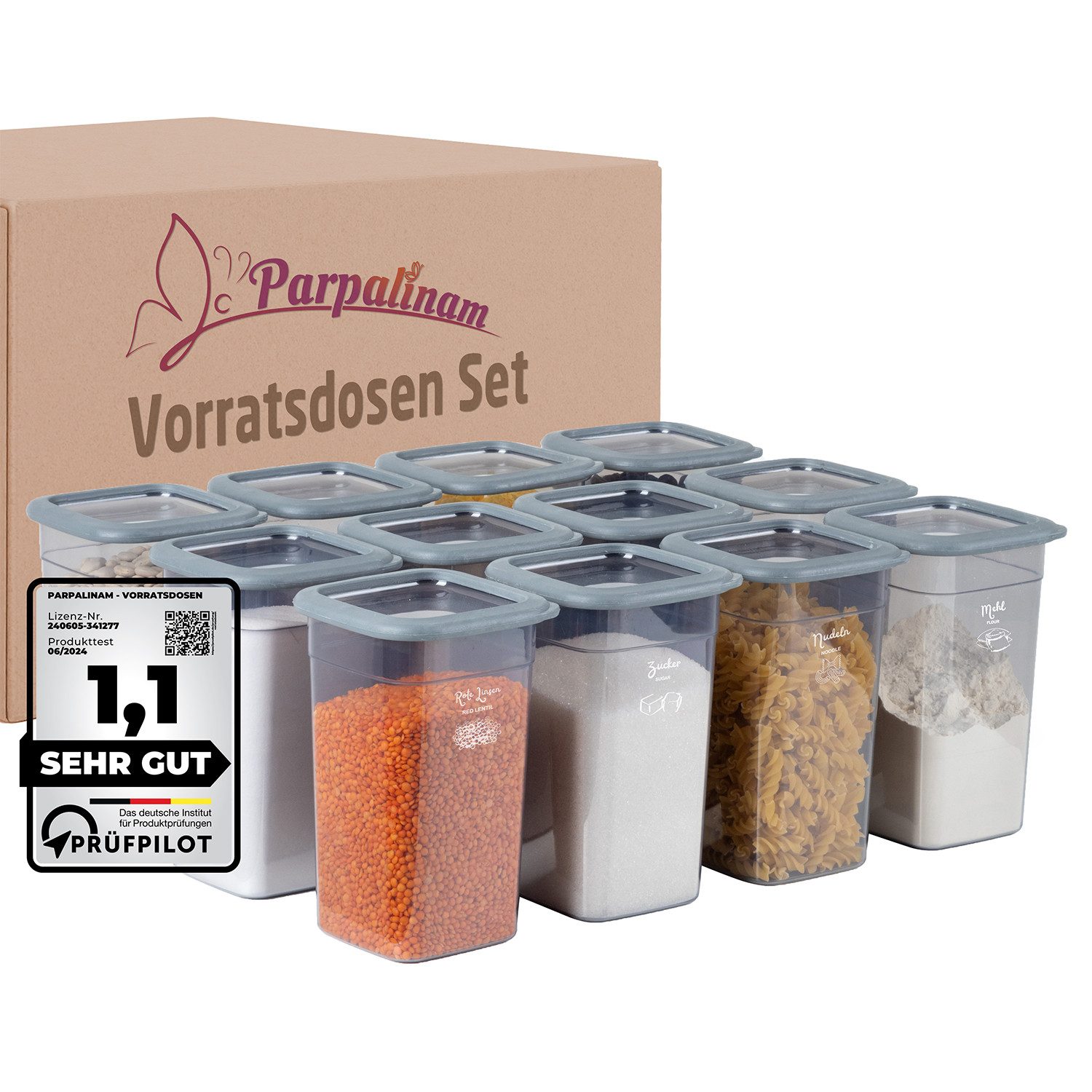 Parpalinam Vorratsdose Vorratsdosen mit Deckel Luftdicht Aufbewahrungsboxen Frischhaltedosen, (Spar-Set, Vorratsdosen mit Deckel)