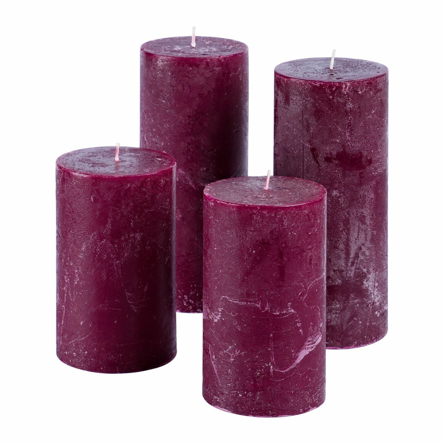 Mirabeau Stumpenkerze Kerze 4er Set Berekua lila (4er Set, 4er Set), none