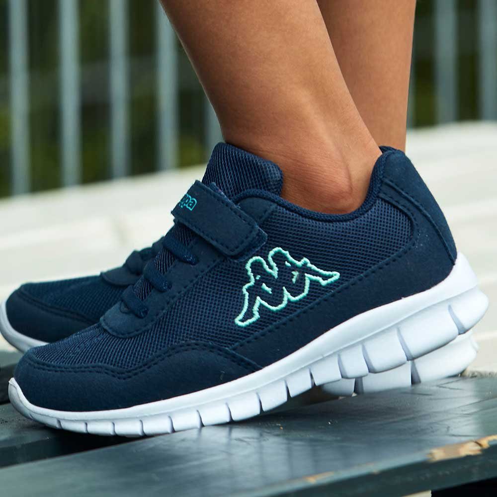 mit navy-mint Kappa leichter besonders Sohle Sneaker