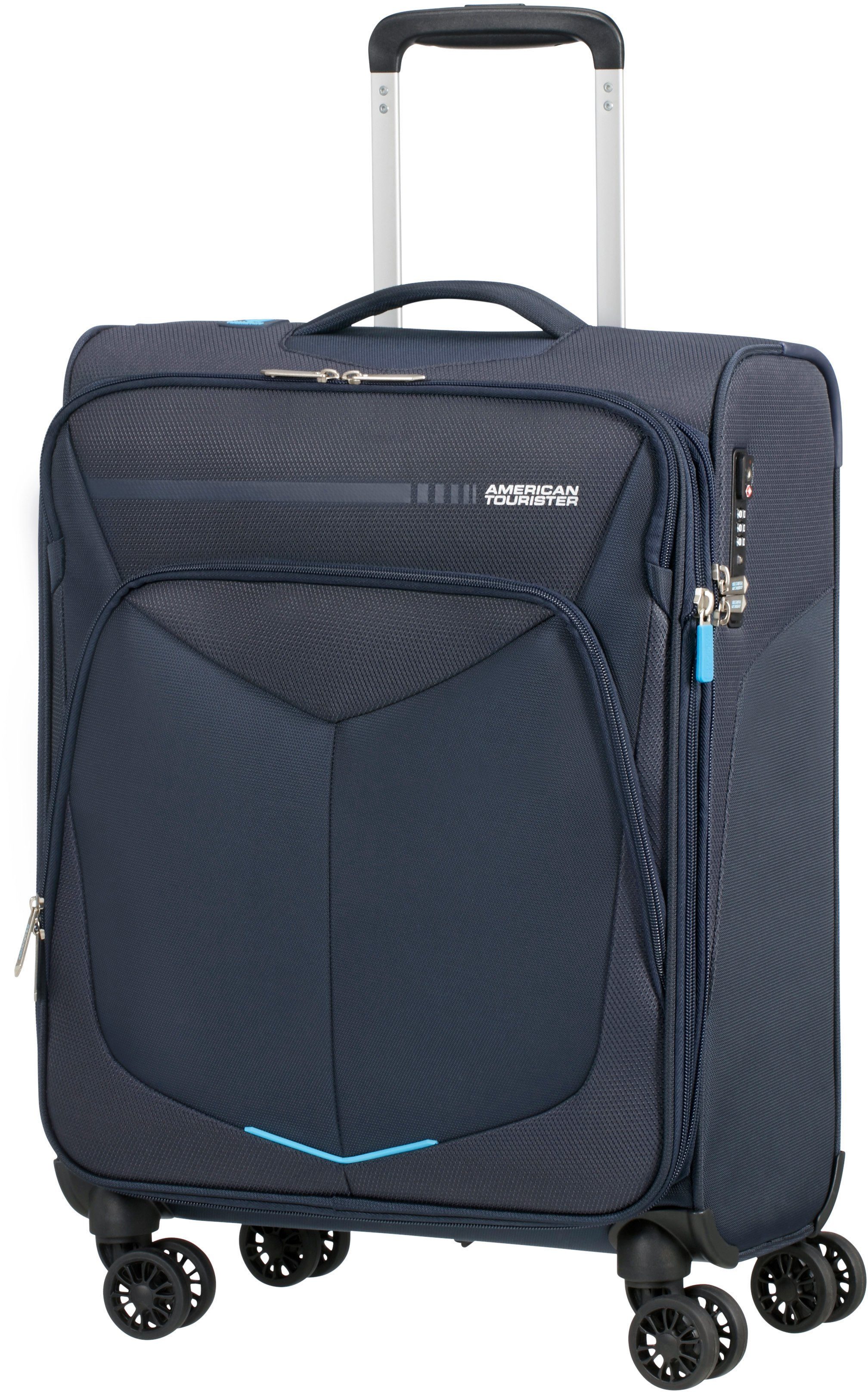 Tourister® mit 4 Rollen, Weichgepäck-Trolley 55 cm, Summerfunk, Volumenerweiterung Navy American