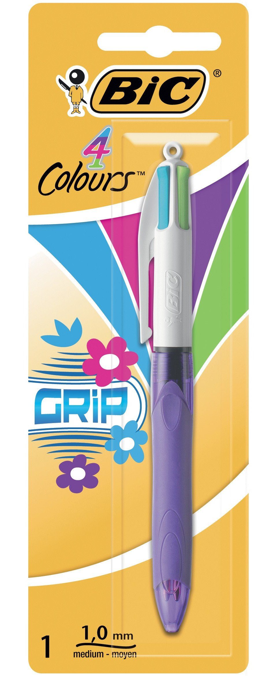 BIC Kugelschreiber BIC Kugelschreiber 4 Colours GRIP Fun 0.4mm
