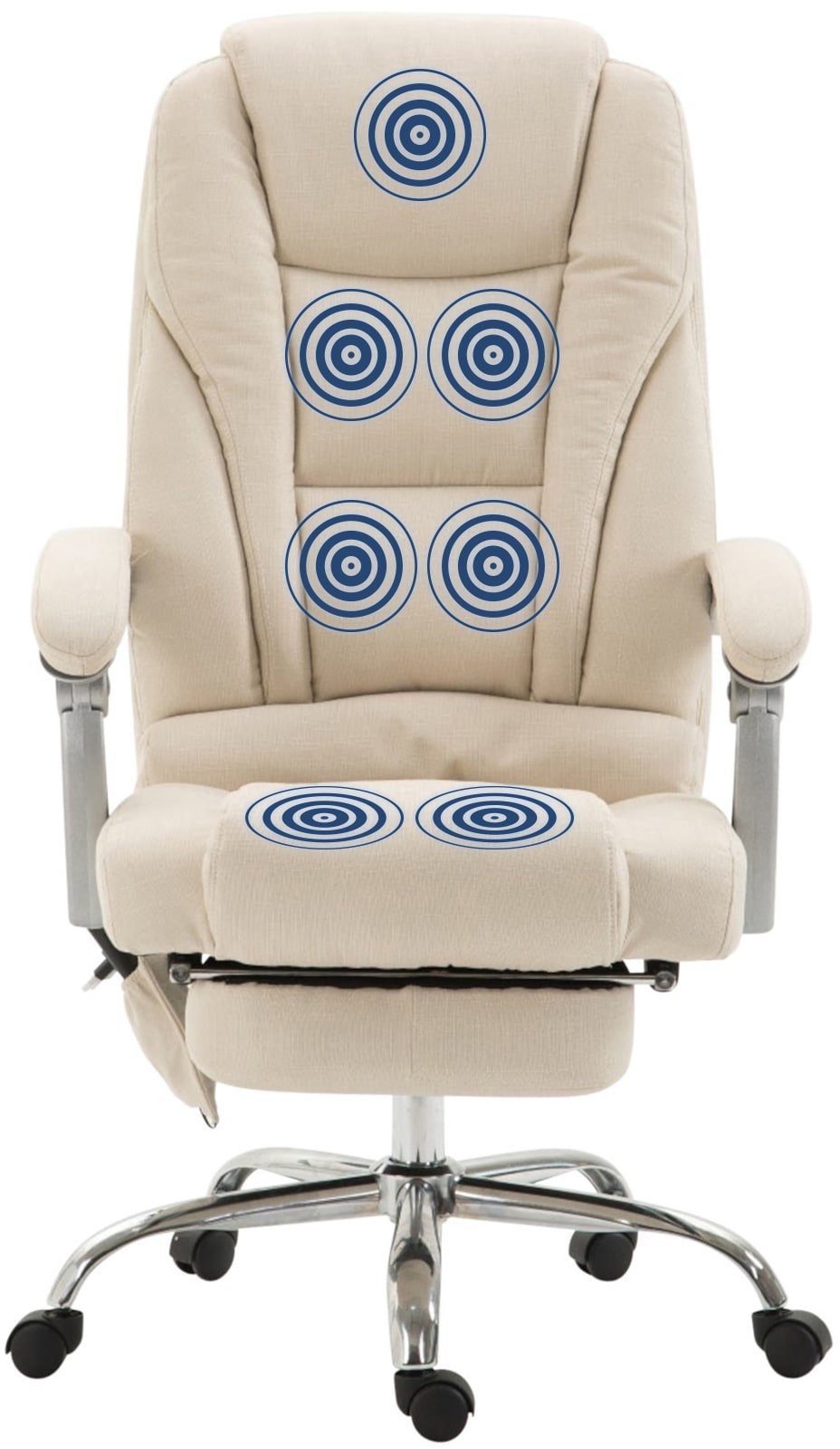 CLP Schreibtischstuhl Pacific Stoff, Massagefunktion, drehbar günstig online kaufen