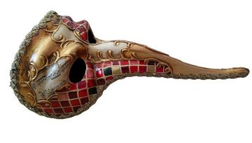 Venezia Originale Verkleidungsmaske Venezianische handgemachte Zanni Karnevalsmaske Deko Venedig Maske 3, Handgefertigt, Handbemalt, Maskenball, Karneval, Halloween, Nase