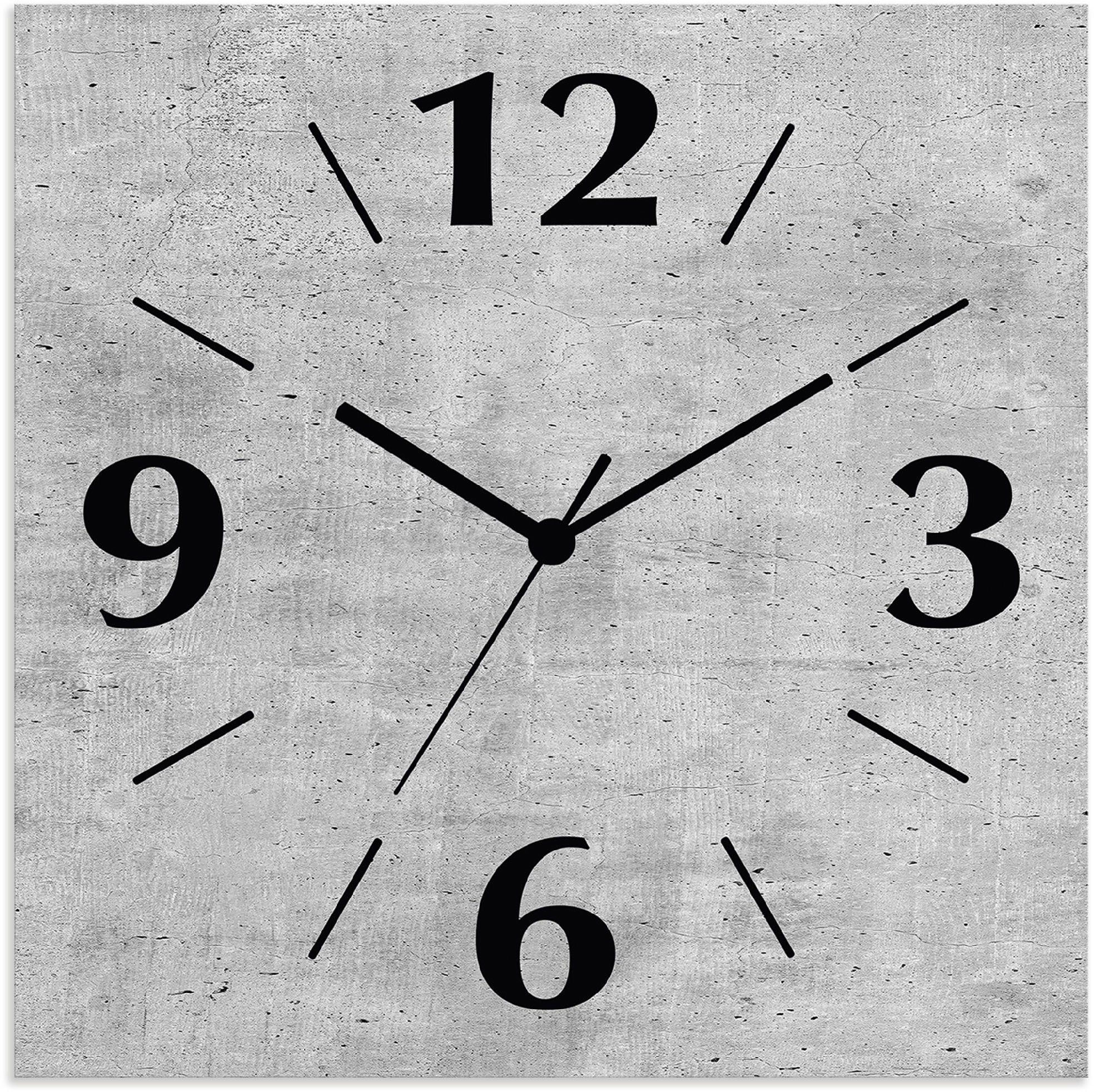 Artland Wanduhr Grauer Beton (wahlweise mit Quarz- oder Funkuhrwerk, lautlo günstig online kaufen