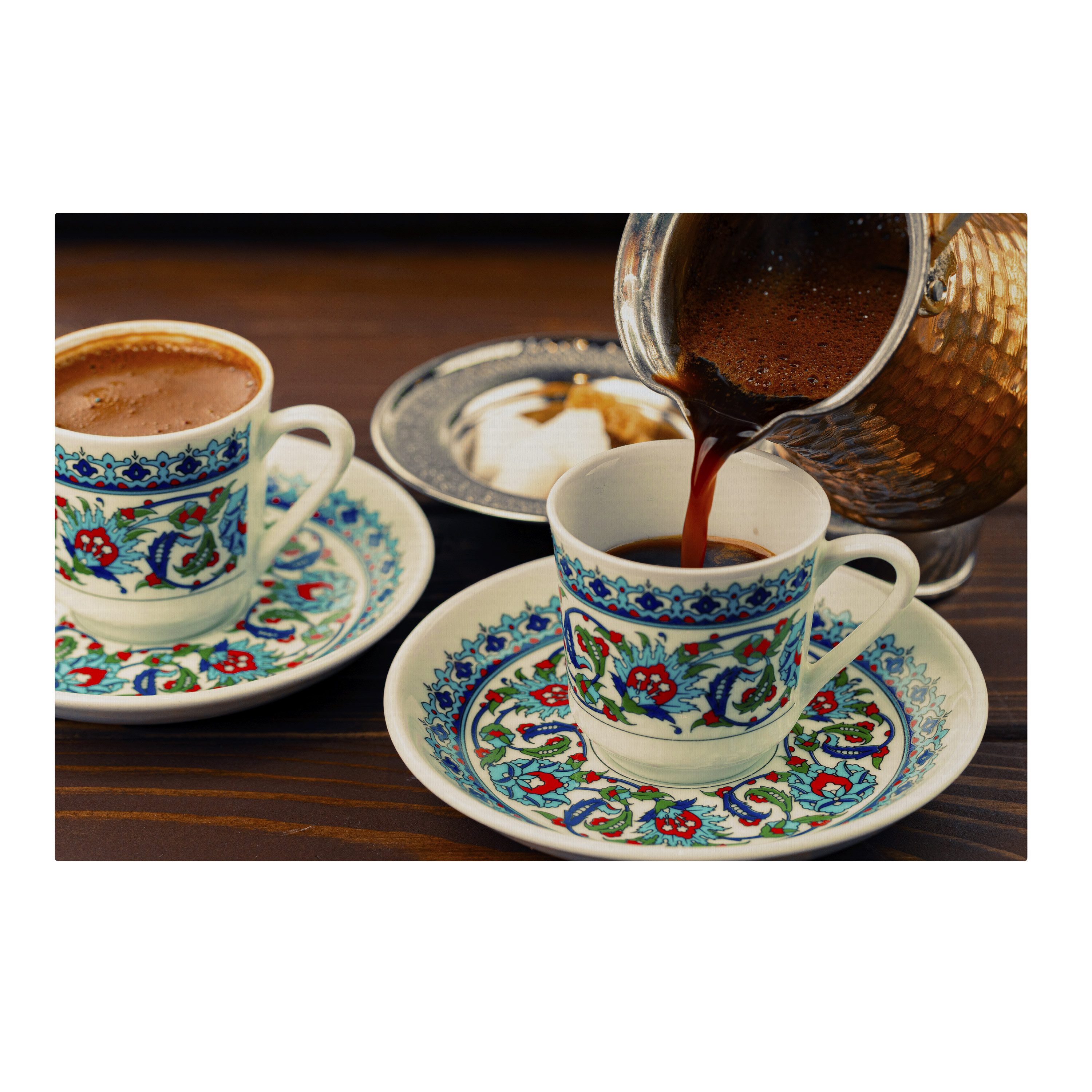 SPACEREBELS Leinwandbild TRADITION IN A CUP, Ethno (1 St), 3 cm Keilrahmen, Baumwollleinwand