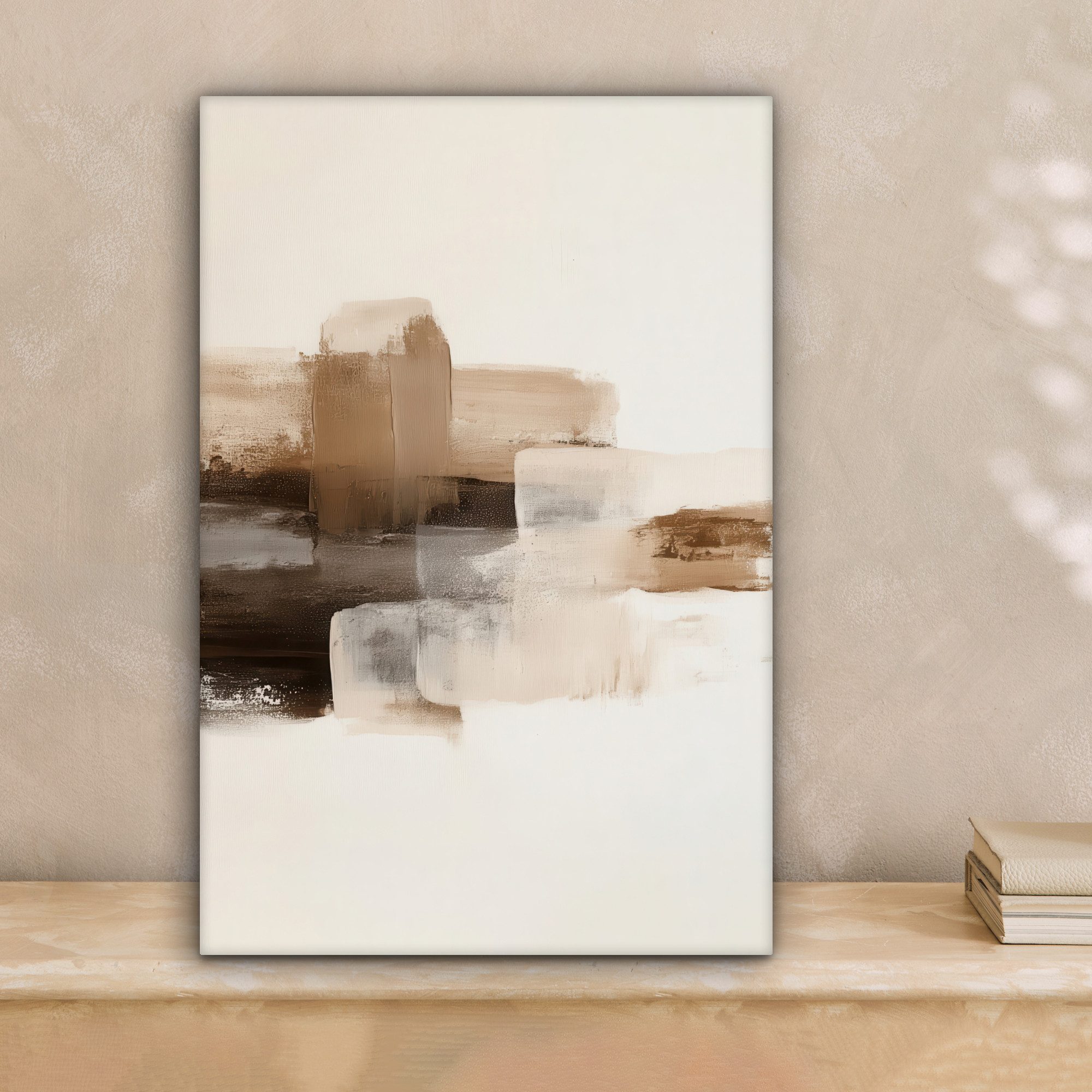 OneMillionCanvasses® Leinwandbild Pinselstriche - Abstrakte Landschaft - Ru günstig online kaufen