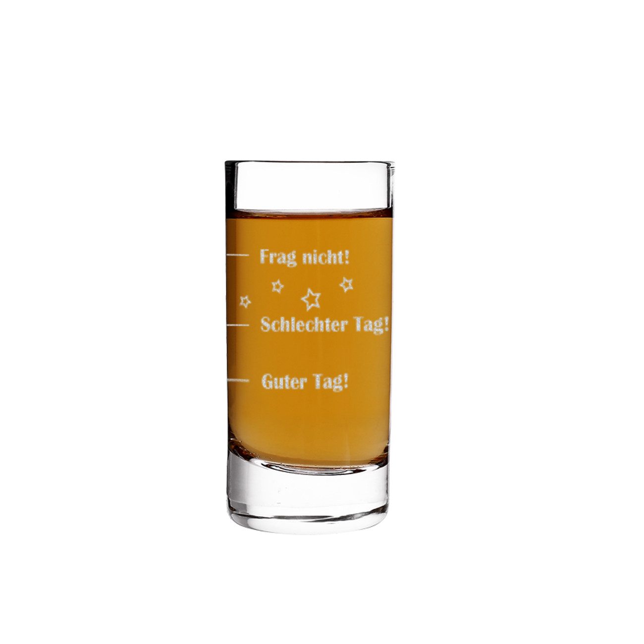 Schnapsglas mit Stimmungsbarometer - Lustiges Shotglas für Partys