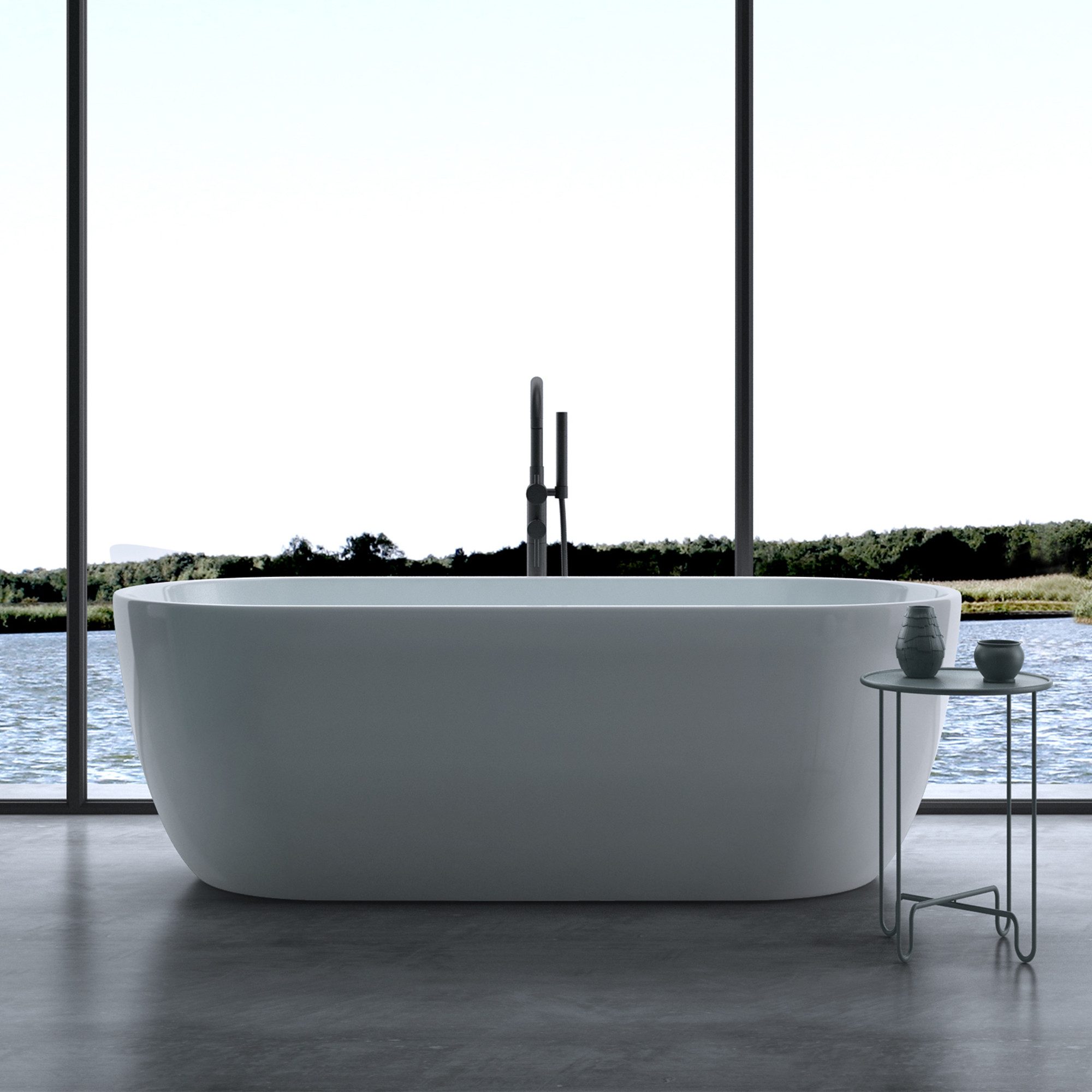 doporro Badewanne Design-Badewanne Freistehend inkl. Ablaufgarnitur günstig online kaufen