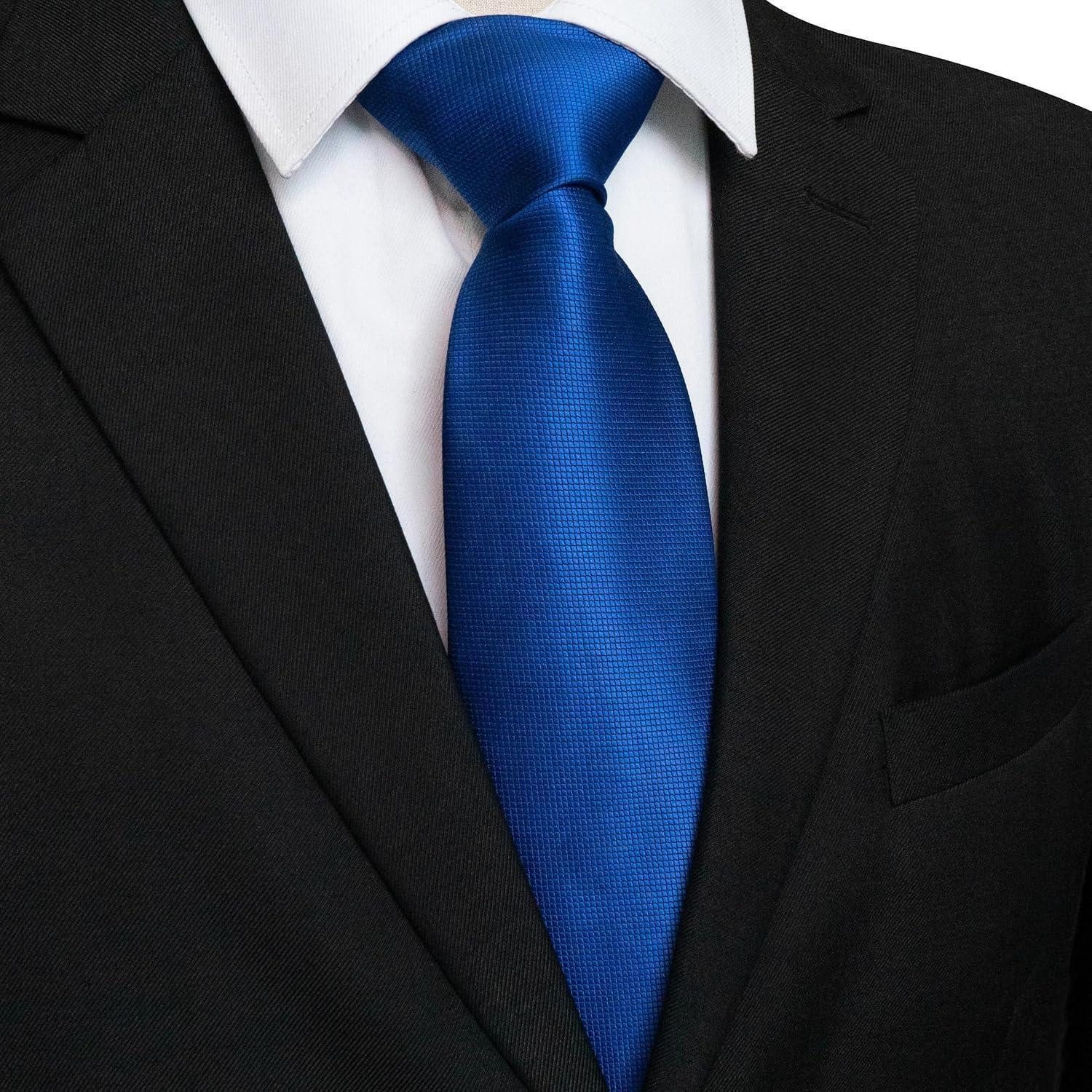 LuxusKollektion Krawatte Krawatte Herren kariert einfarbig formell Blau