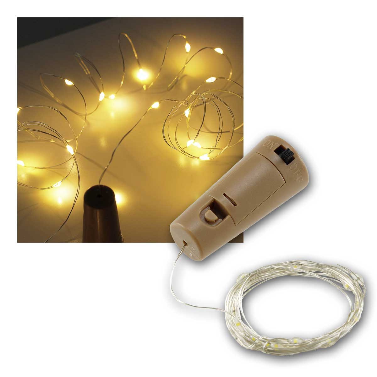 ChiliTec LED-Lichterkette 10er Pack LED Flaschen-Lichterkette "CuteBottle"