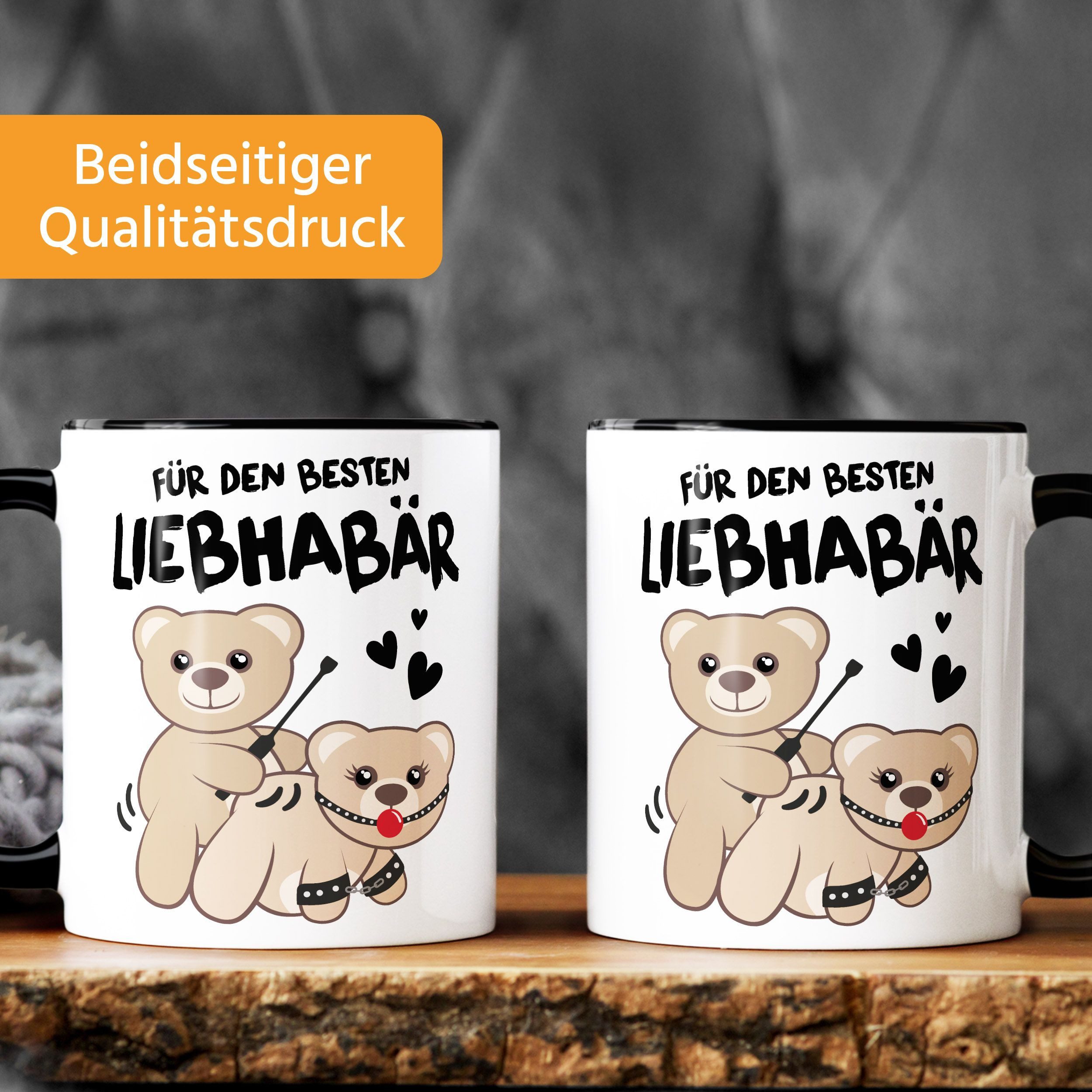 MoonWorks Tasse Kaffee-Tasse Liebe lustig Bär Geschenk Partner Mann Liebhaber, Keramik