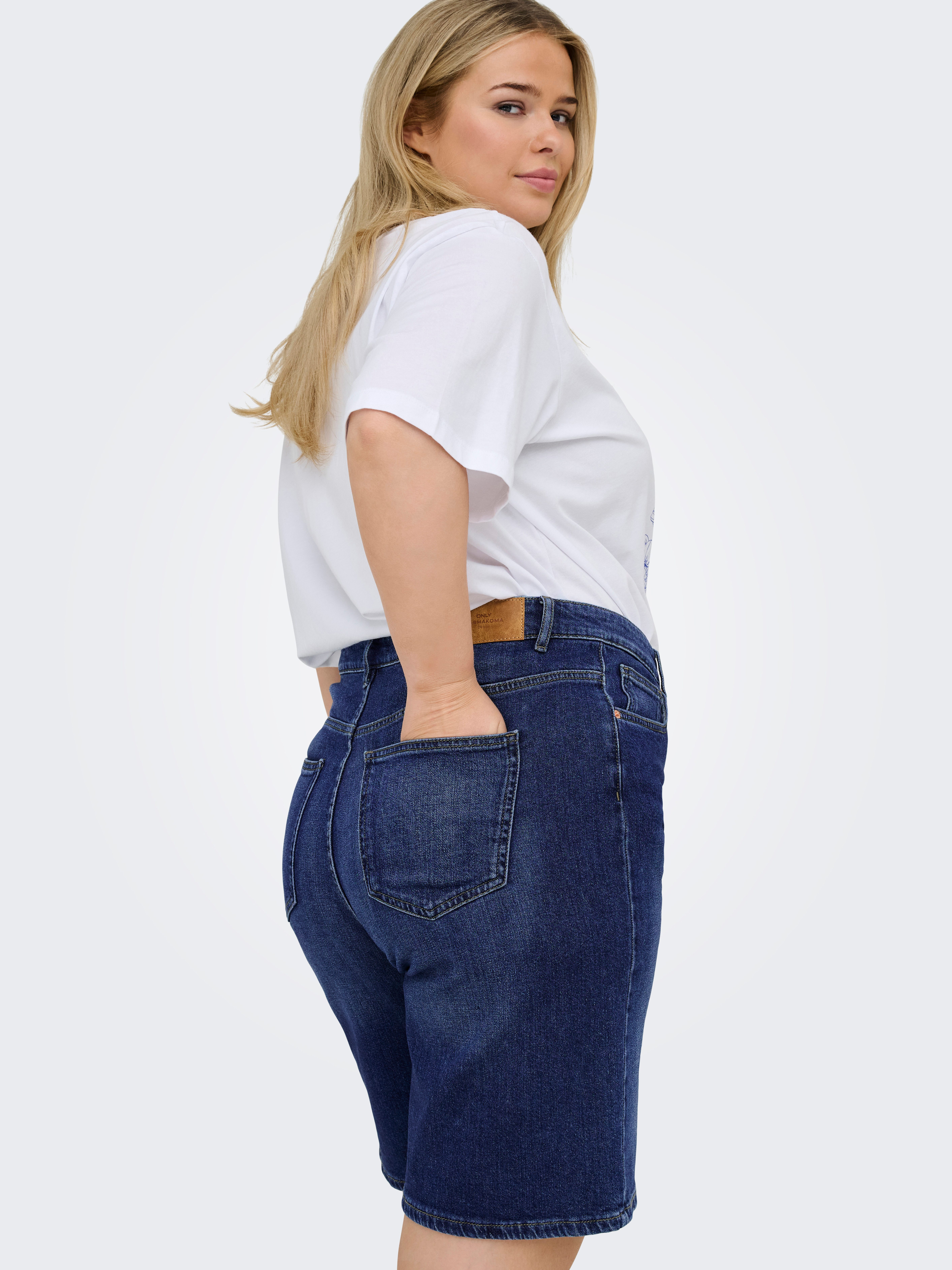 ONLY CARMAKOMA Jeansshorts CARSONNY HW WIDE günstig online kaufen