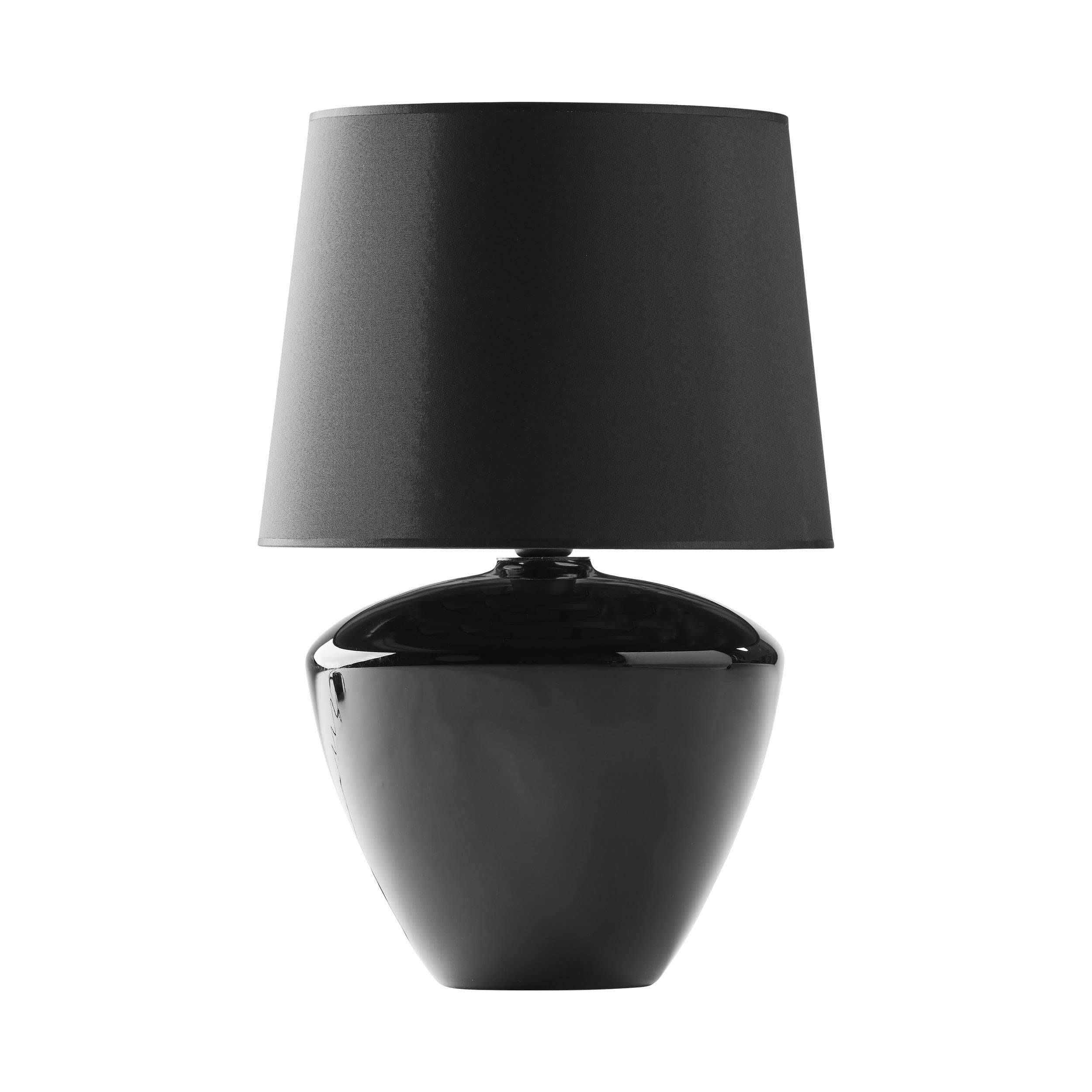 Signature Home Collection Nachttischlampe Glaslampe schwarz weiß bauchig mi günstig online kaufen
