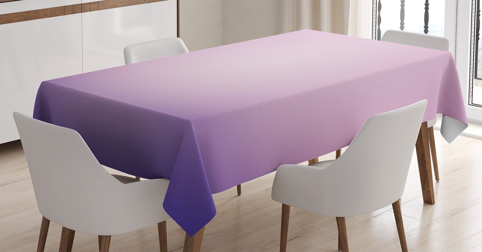 Abakuhaus Tischdecke Farbfest Waschbar Für den Außen Bereich geeignet Klare Farben, Lavendel Rosa und Lila Ombre