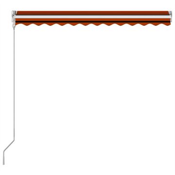 DOTMALL Gelenkarmmarkise Automatisch Einziehbare Markise, Orange und Braun,350×250 cm