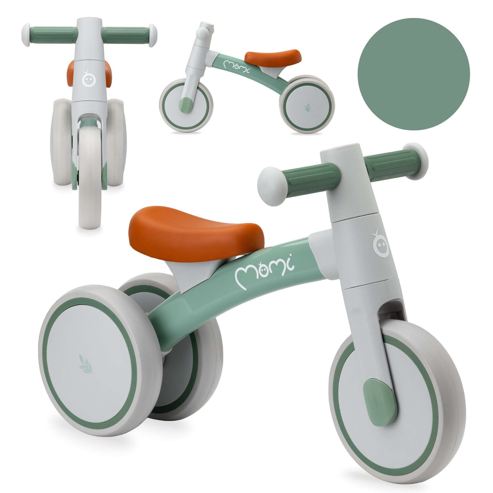MoMi Laufrad Tedi 7 Zoll, Mini Laufdreirad ab 1 Jahr, ultraleicht 1,65 kg