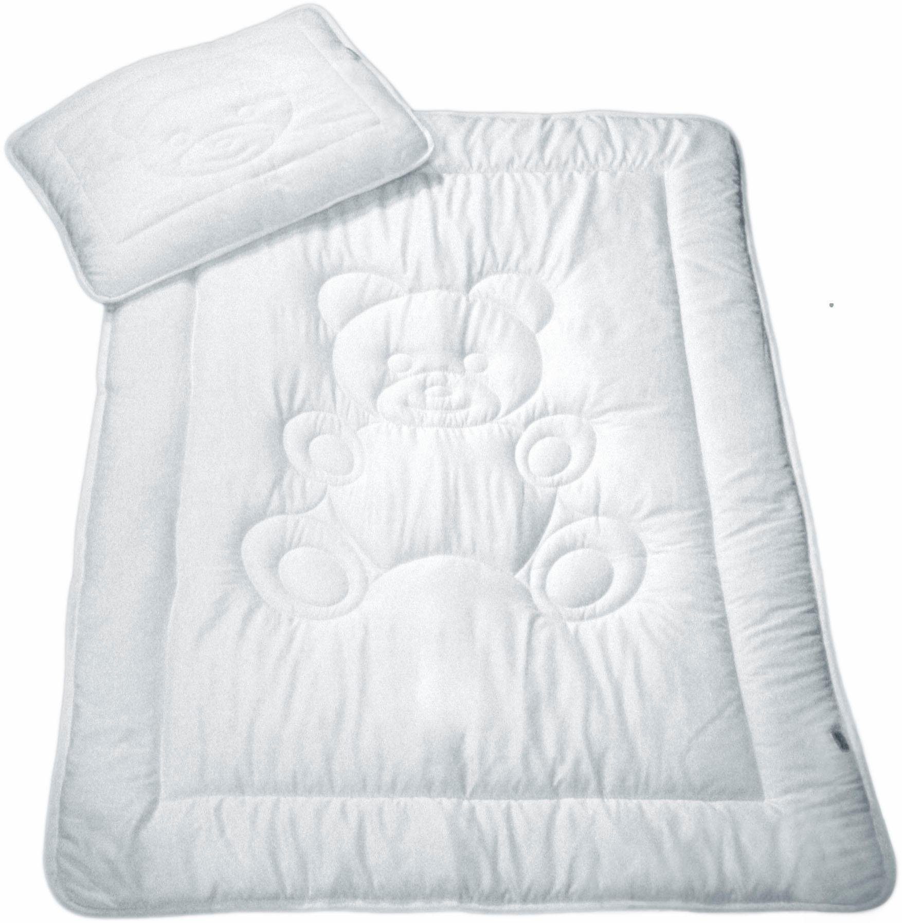 MESANA Kinderbettdecke + Kopfkissen Bär, 2-tlg, günstig online kaufen