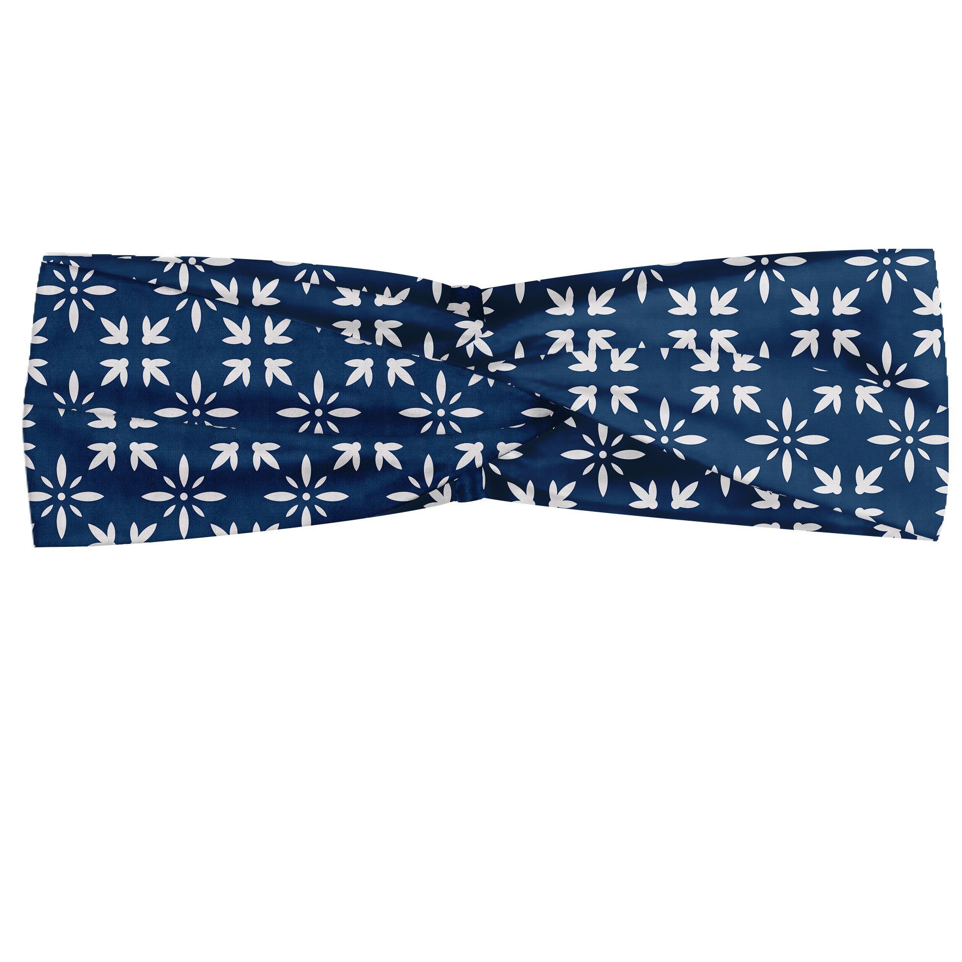 Abakuhaus Stirnband Elastisch und Angenehme alltags accessories Navy blau Moderne Blütenblätter