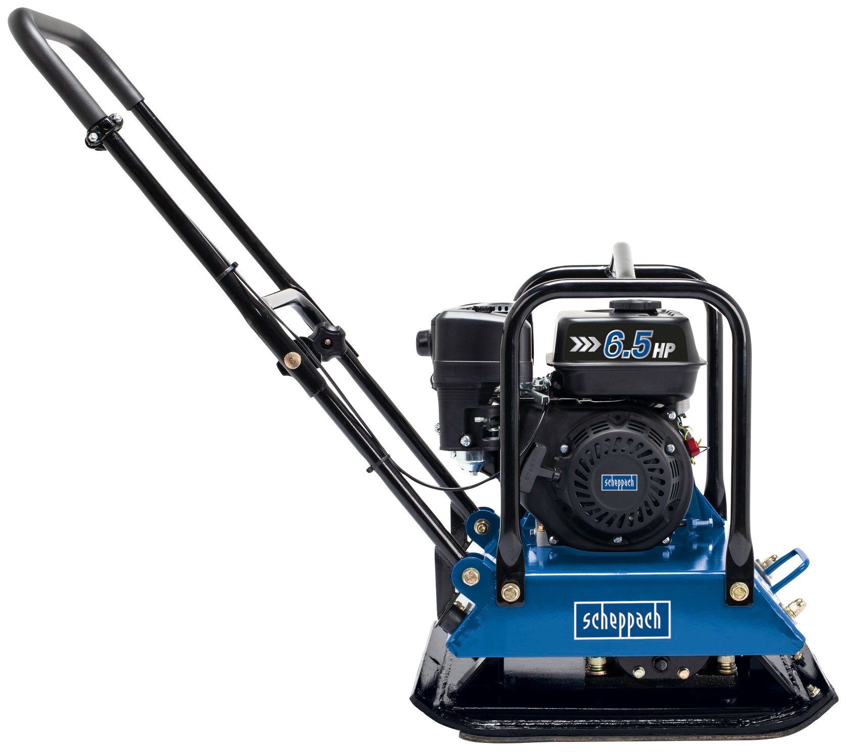 Scheppach Rüttelplatte HP2200S, max. 4200 vpm, (LxB) 55x44 cm, Inklusive Gummimatte für Pflasterarbeiten