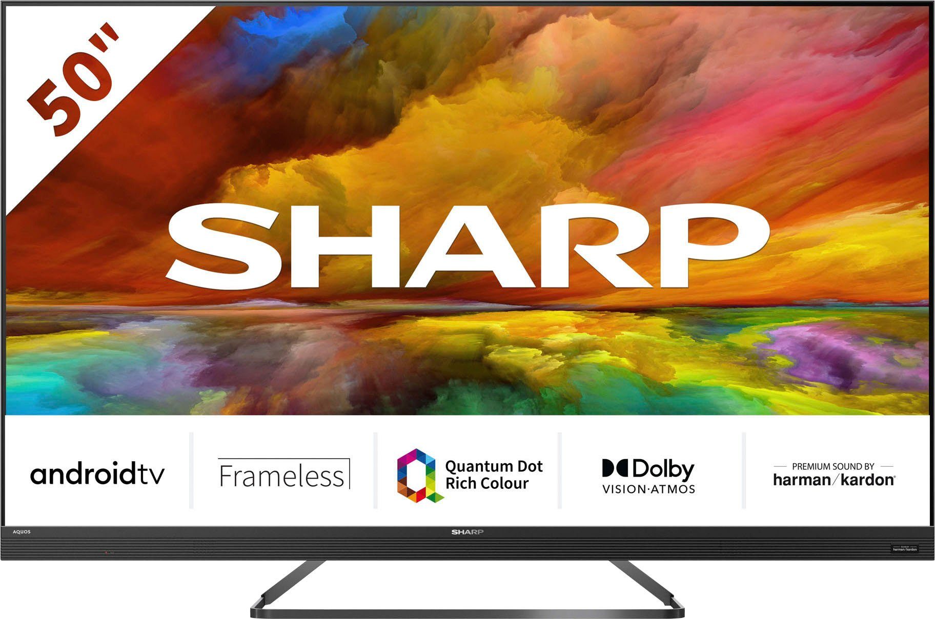 Zoll, TV, 4K LED-Fernseher Android Smart-TV) cm/50 Sharp 4T-C50EQx HD, Ultra (126