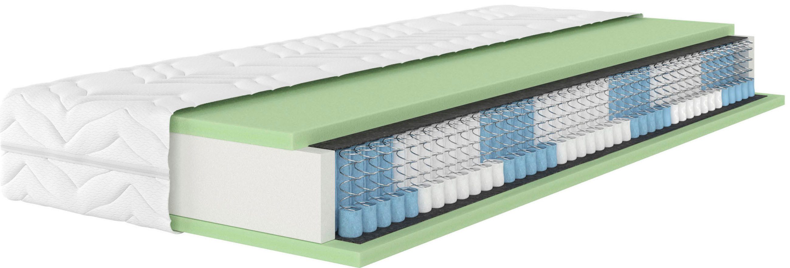 Taschenfederkernmatratze Sonet 24, 7 Zonen Matratze 90x200 cm, 140x200 cm & mehr, OTTO home, 24 cm hoch, Wendematratze H2/H3/H4, ergonomisch, 1000 Federn (bei 100x200 cm)