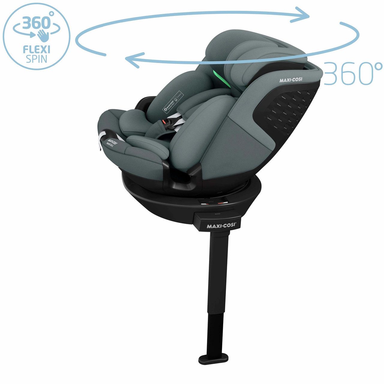 Maxi-Cosi Autokindersitz Maxi-Cosi Emerald 360 S i-Size, Autositz 360 Grad drehbar, 0–12 Jahre, ab: 0 Monate, bis: 12 Jahre, Wächst mit deinem Kind mit FlexiSpin-Drehung um 360° Bequeme Liegep…