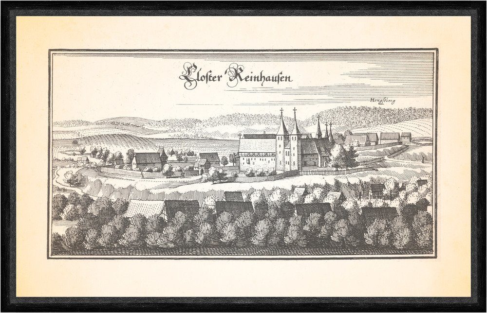 Kunstdruck Kloster Reinhausen Benediktinerkloster Kanonikerstift Spornburg Faks_M