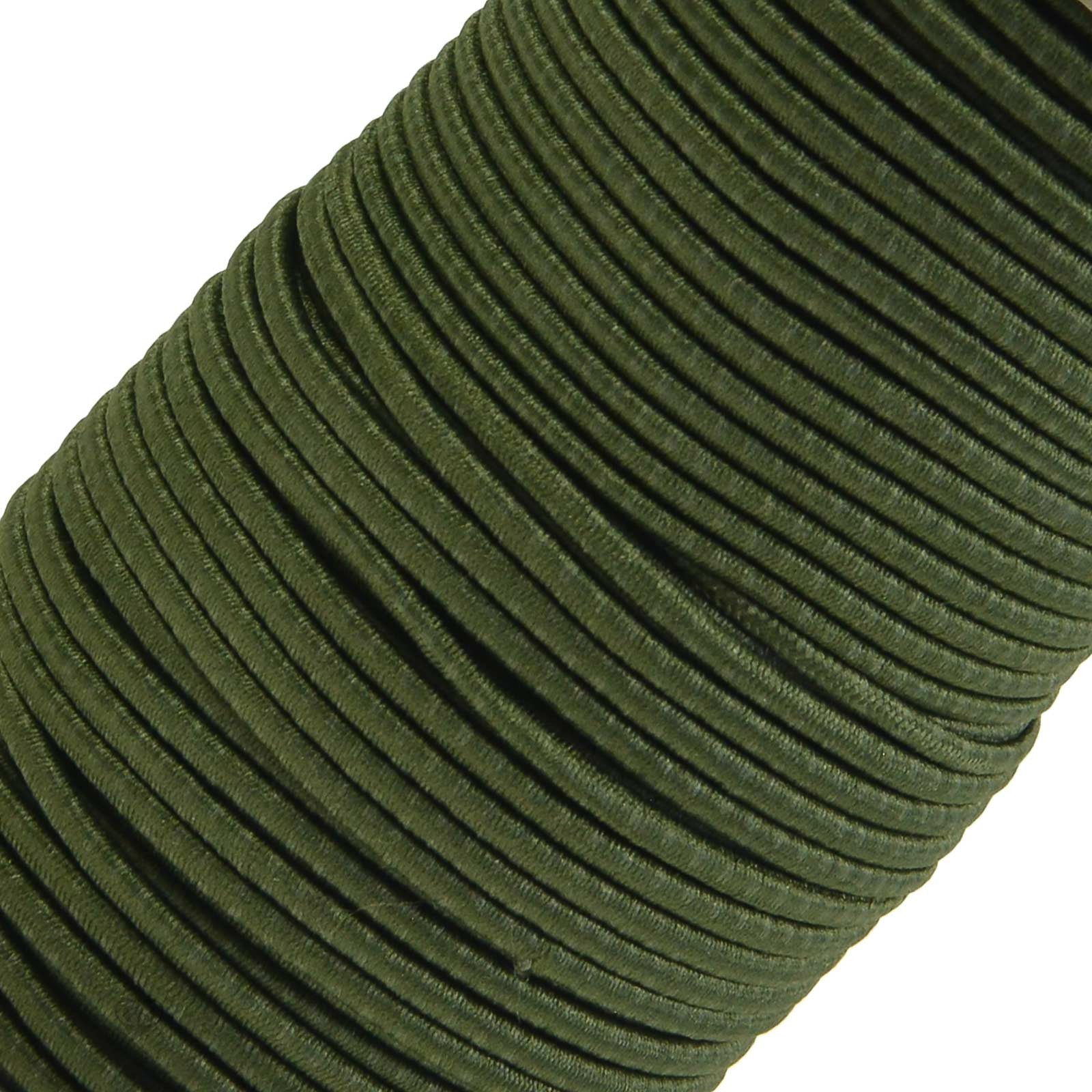 maDDma Gummiband 50m Gummikordel 3mm Hutgummi Nähzubehör 27 Farben elastisches Band, grauoliv