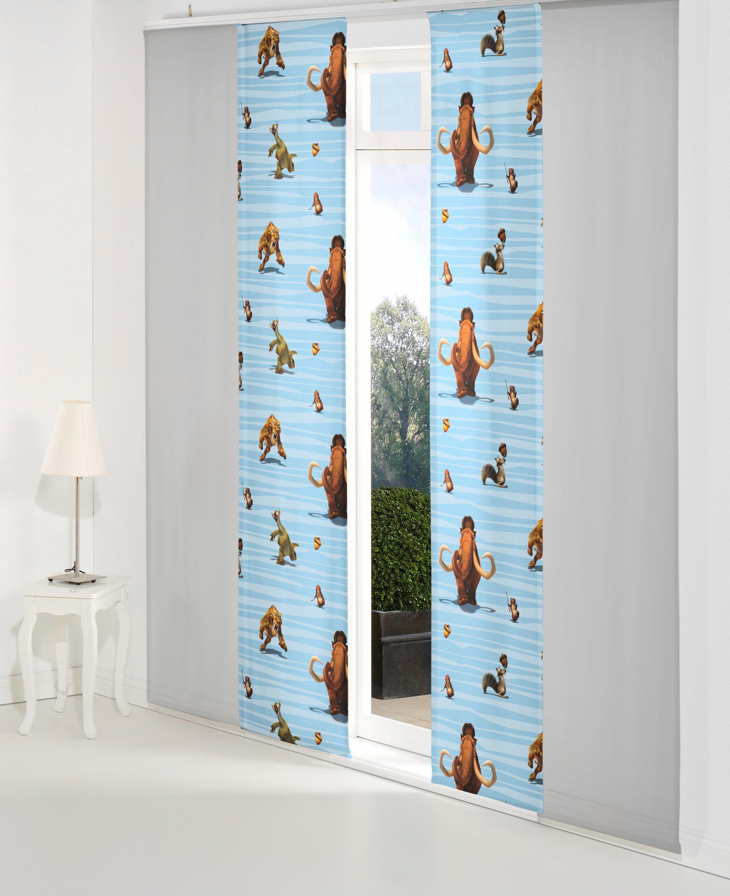 Wirth Schiebegardine Ice Age (1 St), Paneelwagen, verdunkelnd, Satin, Disney