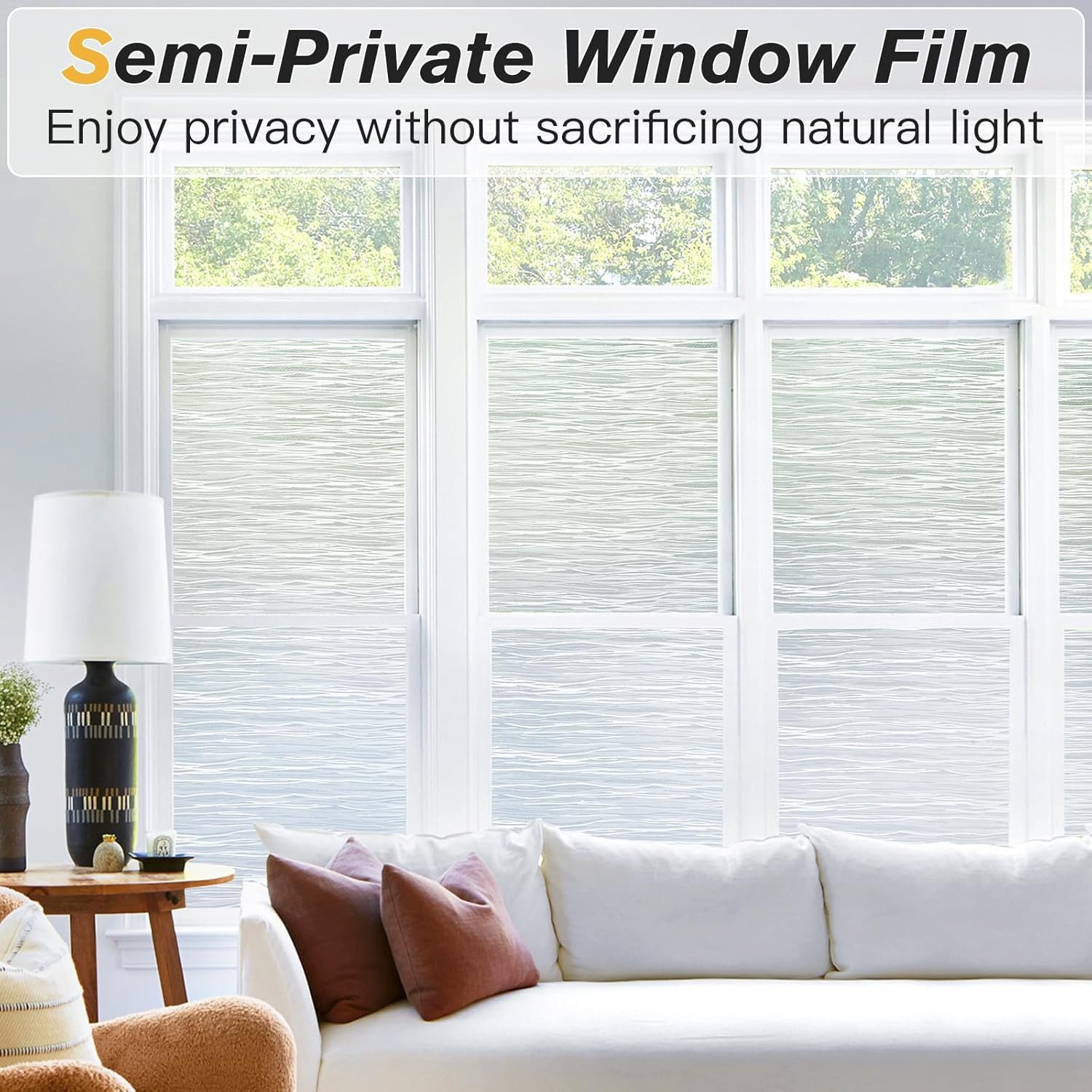Coonoor Fensterfolie Selbsthaftend Sichtschutzfolie Fenster 3D günstig online kaufen
