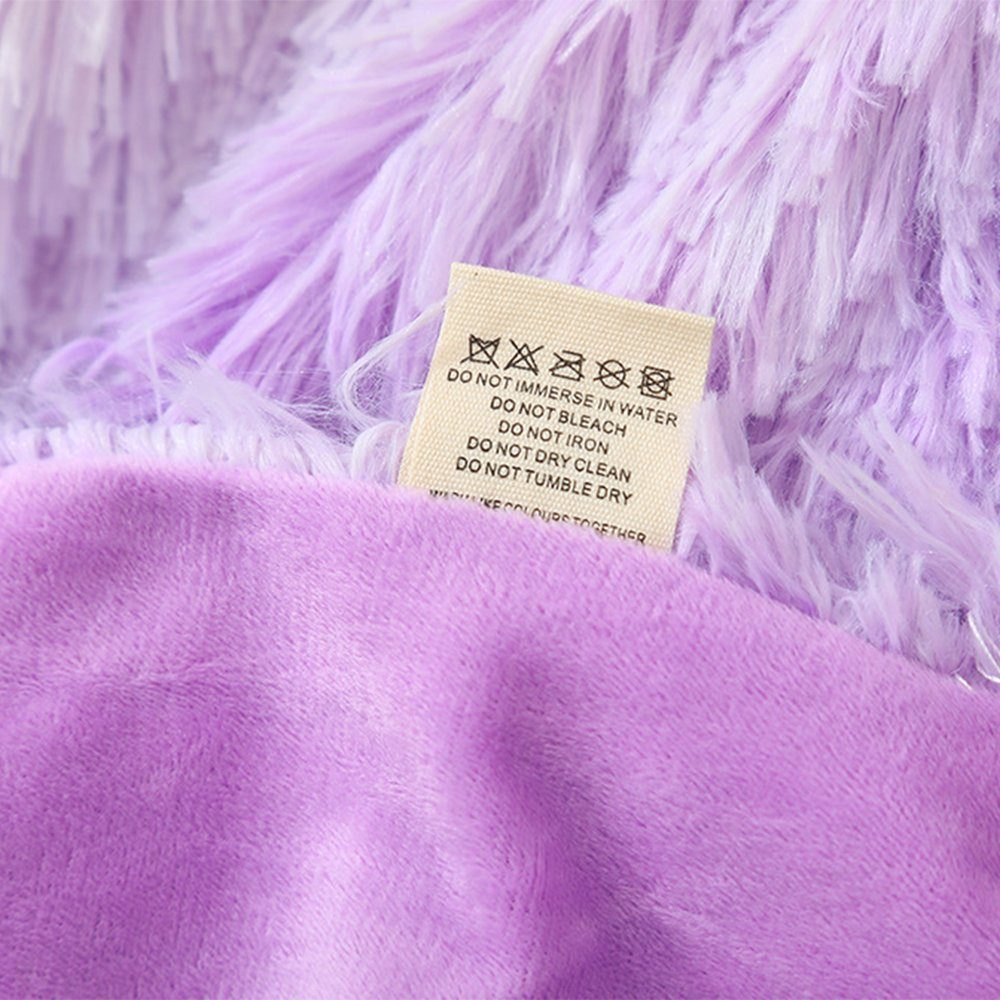 Kuscheldecke, mit Violett Decke, Langen Haaren, Flauschige zggzerg Wohndecke Wendedecke