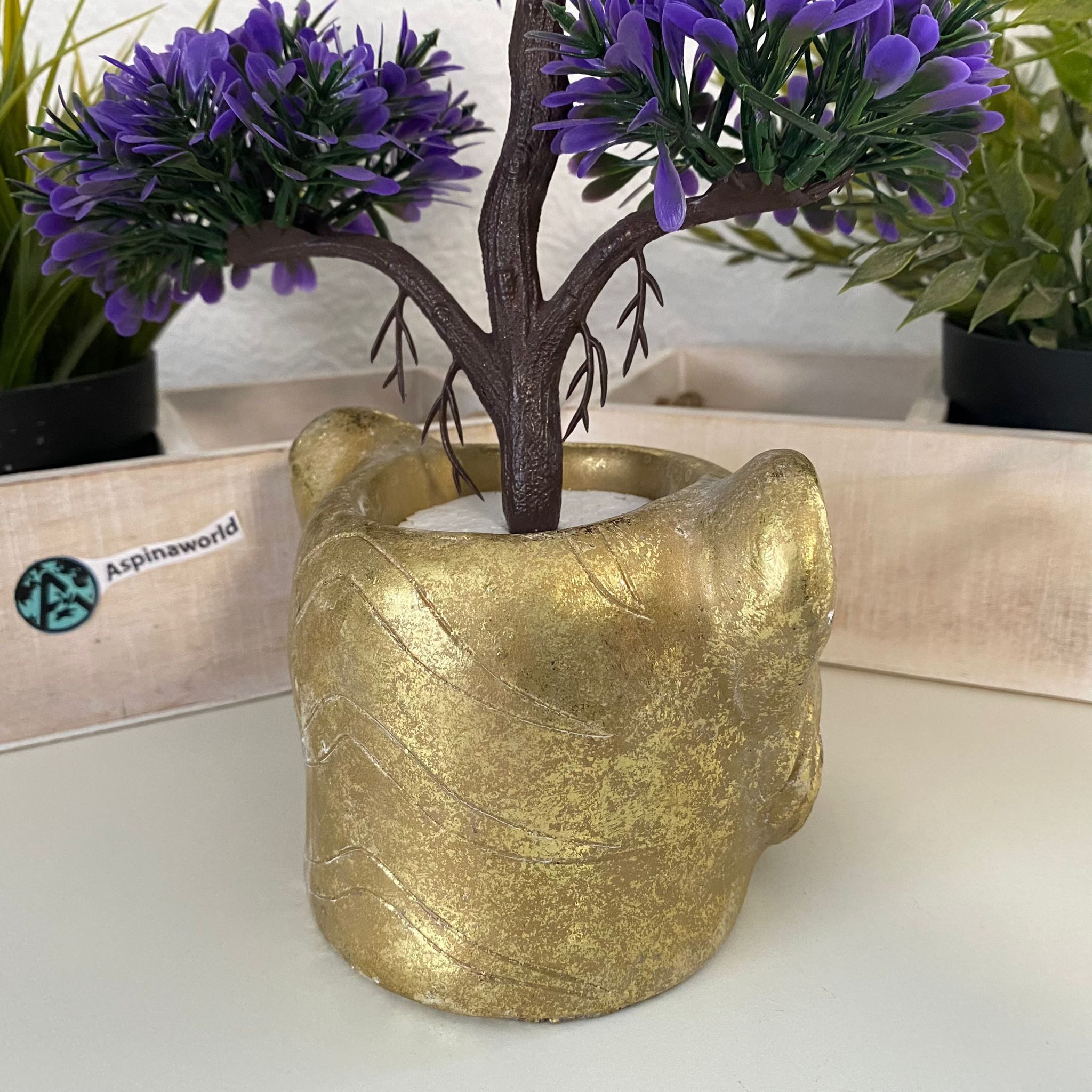 Aspinaworld Blumentopf Giraffen Figur Blumentopf Übertopf 10 cm, Deko Topf