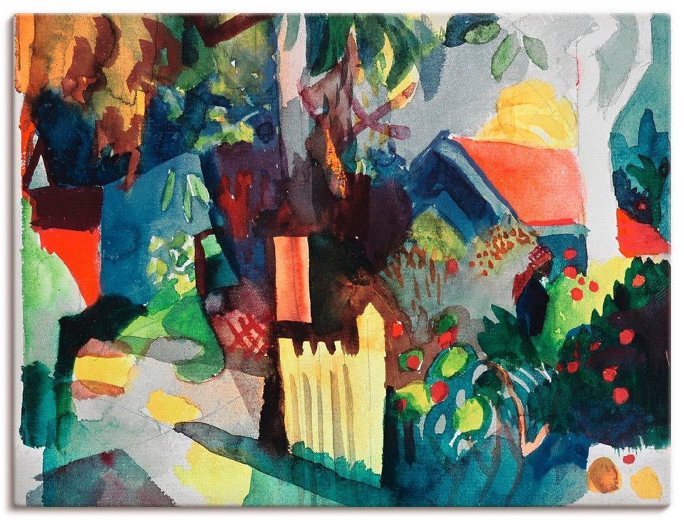 Artland Wandbild Landschaft mit hellem Baum, Garten (1 St), als Leinwandbild,  Wandaufkleber oder Poster in versch. Größen