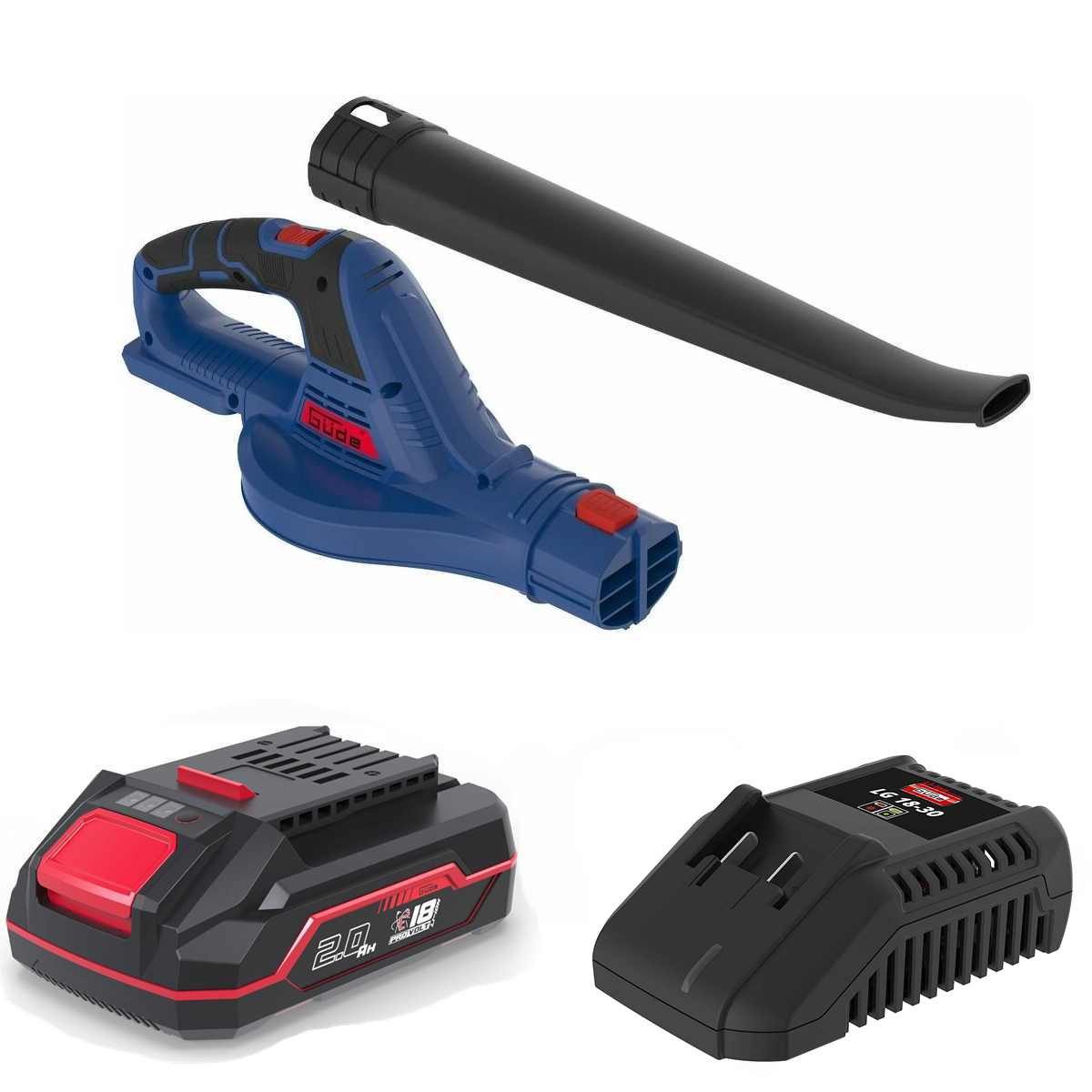 Güde Akku-Laubbläser Güde Akku Laubbläser LB 18-201-3.0 mit Akku und Ladegerät 3A